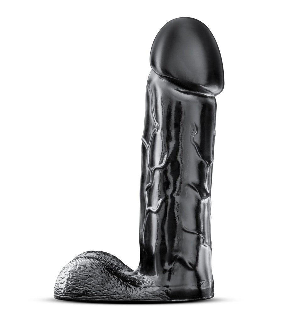 Jet By Blush® | Brutalizer Realistic Jet Black 15-Inch Long Dildo With Balls、mySite、bottomscart