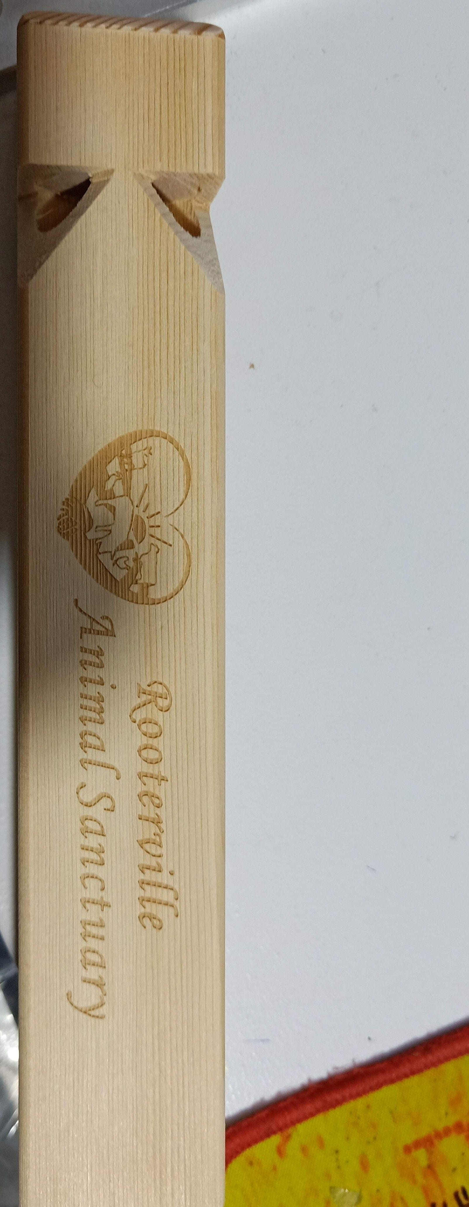 Wooden Train Whistle with Rooterville Logo、mySite、g9winljtr