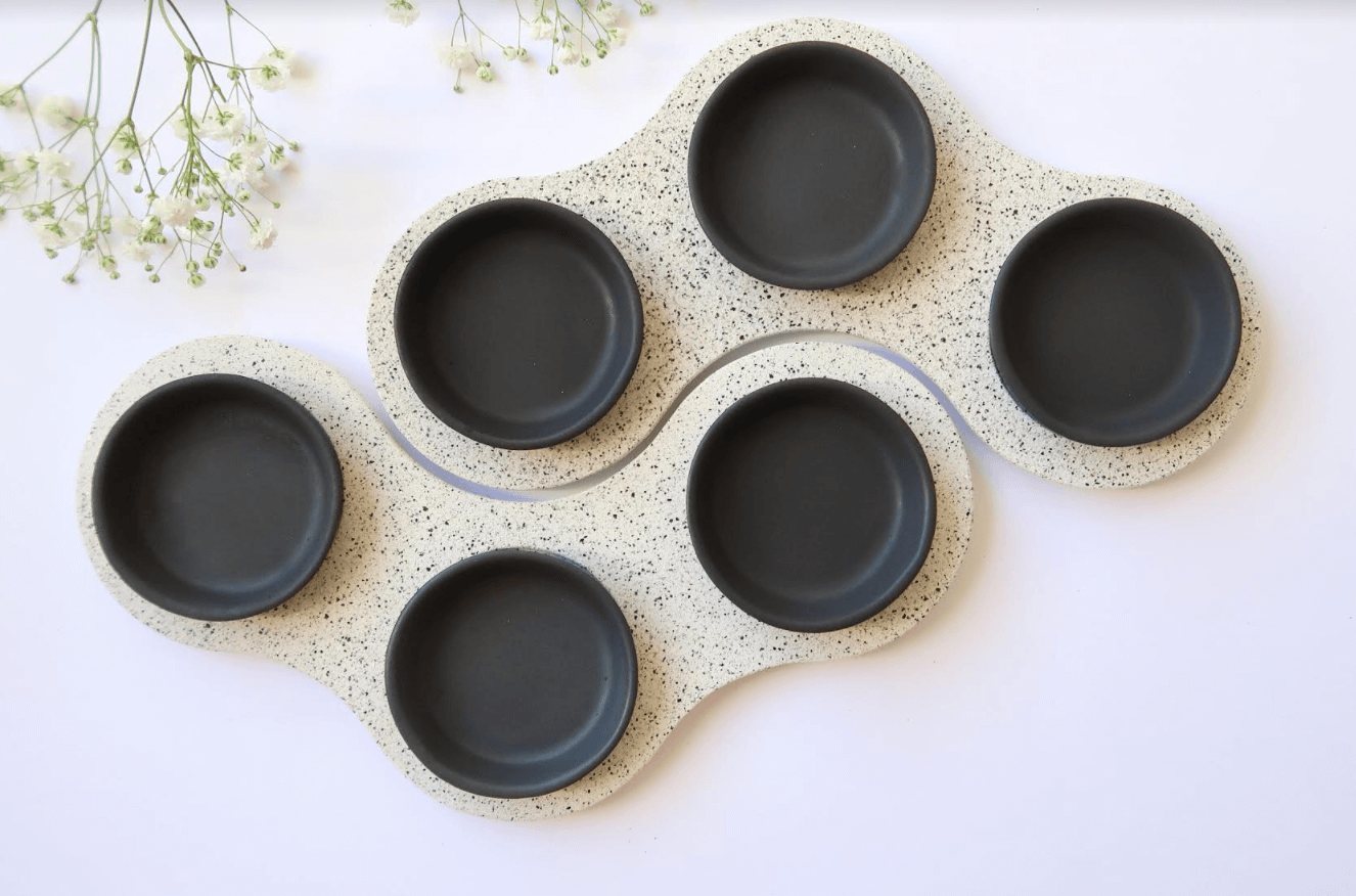 Modern Splatter Seder Plate by The Israel Museum - Black、mySite、topwebapps