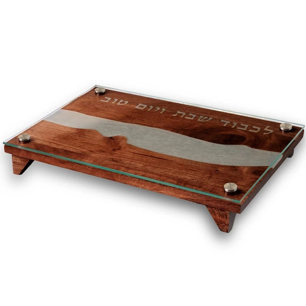 Wood and Resin Raised Challah Board - Gray、mySite、topwebapps