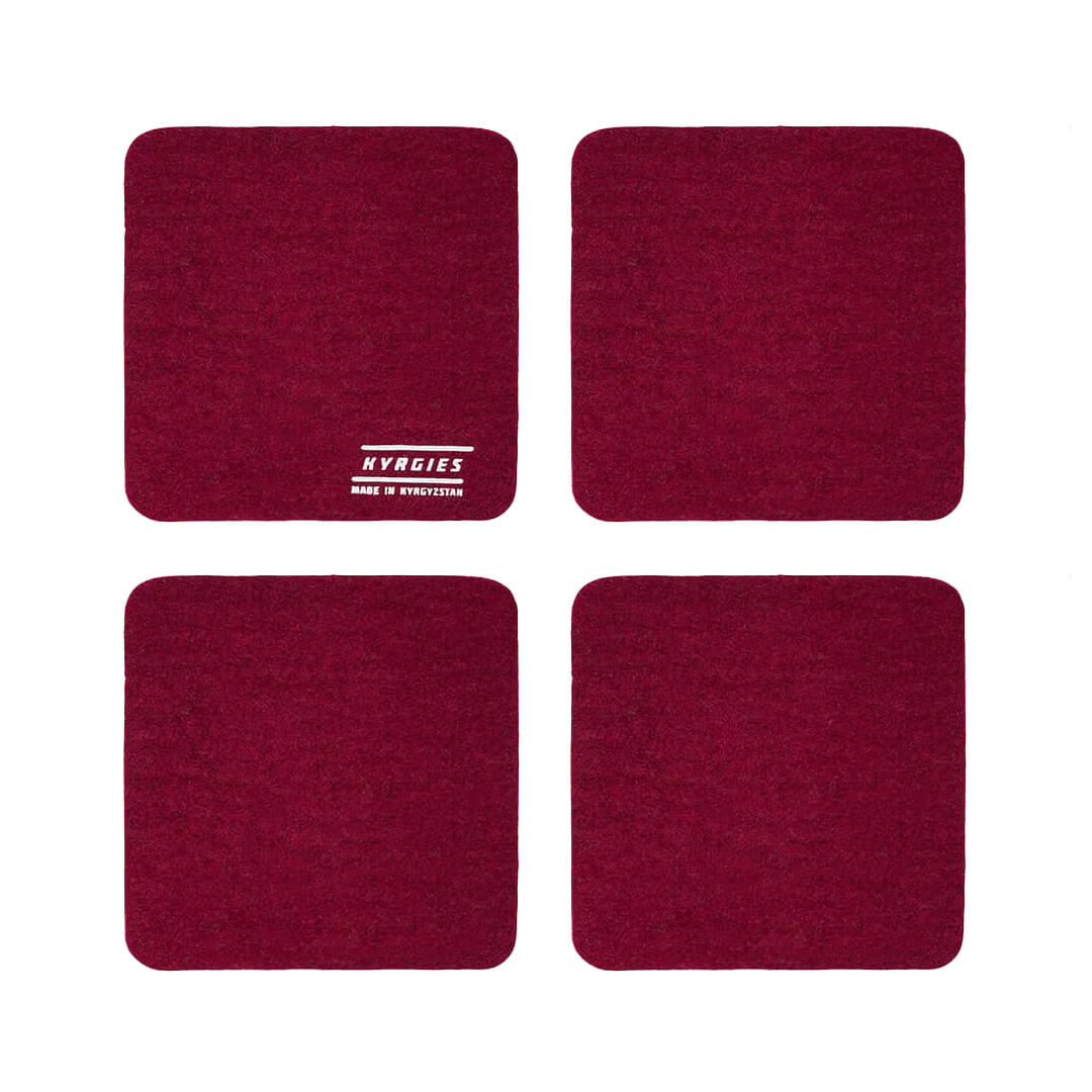  Kyrgies Coaster 4-Pack - Magenta、mySite、preschool7hills