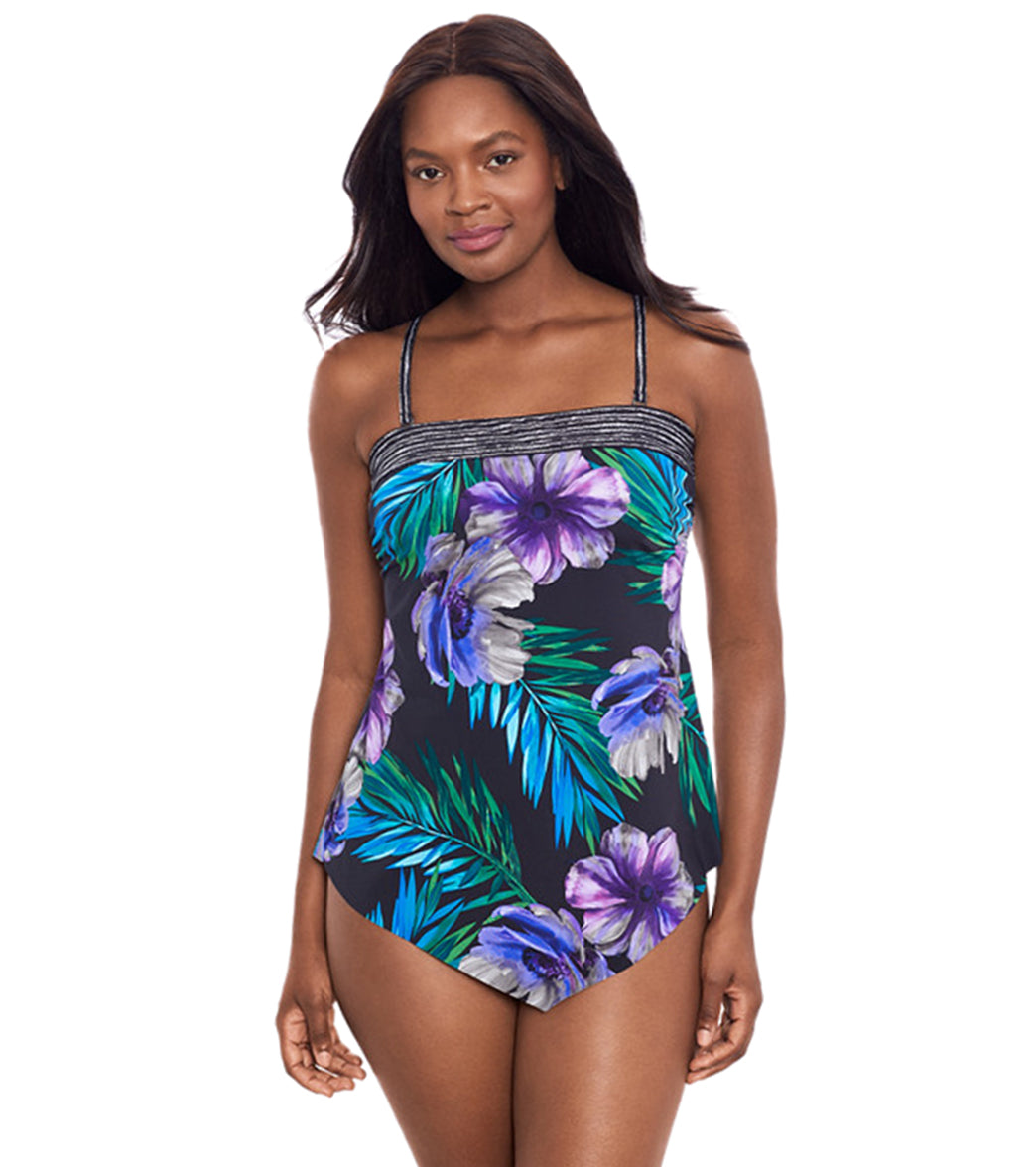 Miraclesuit Women's Flora Aura Hankini Tankini Top、mySite、noshort