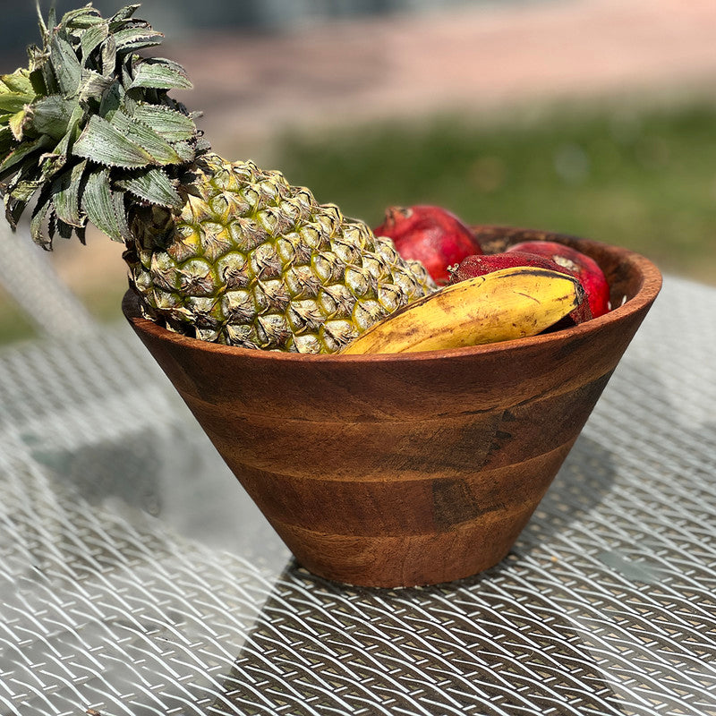 Wooden Salad Bowl | Large Mango Wood Fruit / Salad Bowl | Brown、mySite、camillekostekn