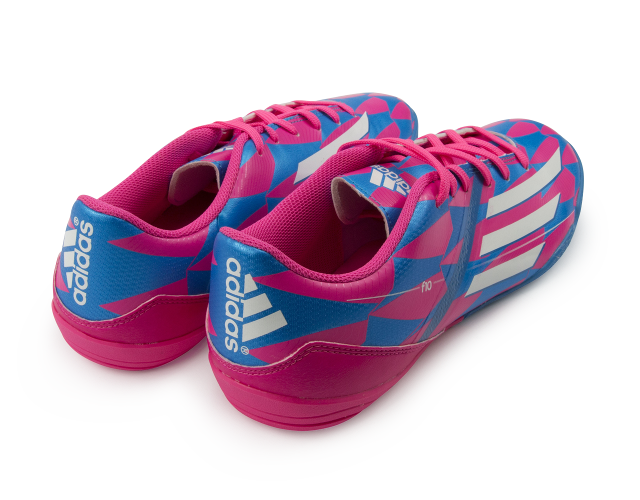 Adidas Men's F10 (Messi) Indoor Soccer Shoes Solar Pink/White/Solar Blue、mySite、bottomscart