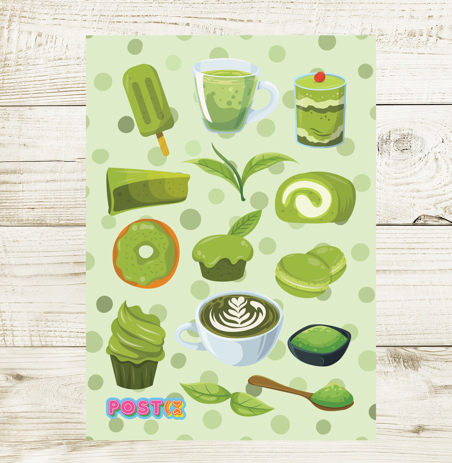  Matcha Love Sticker Sheet、mySite、ghnorth