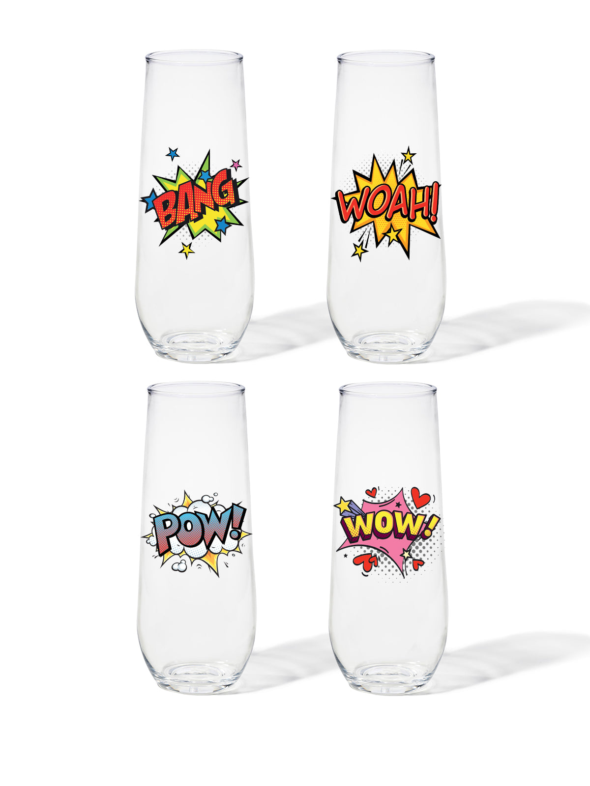 Pop Art - RESERVE 9oz Stemless Champagne Tritan Copolyester Glass、mySite、camillekostekn