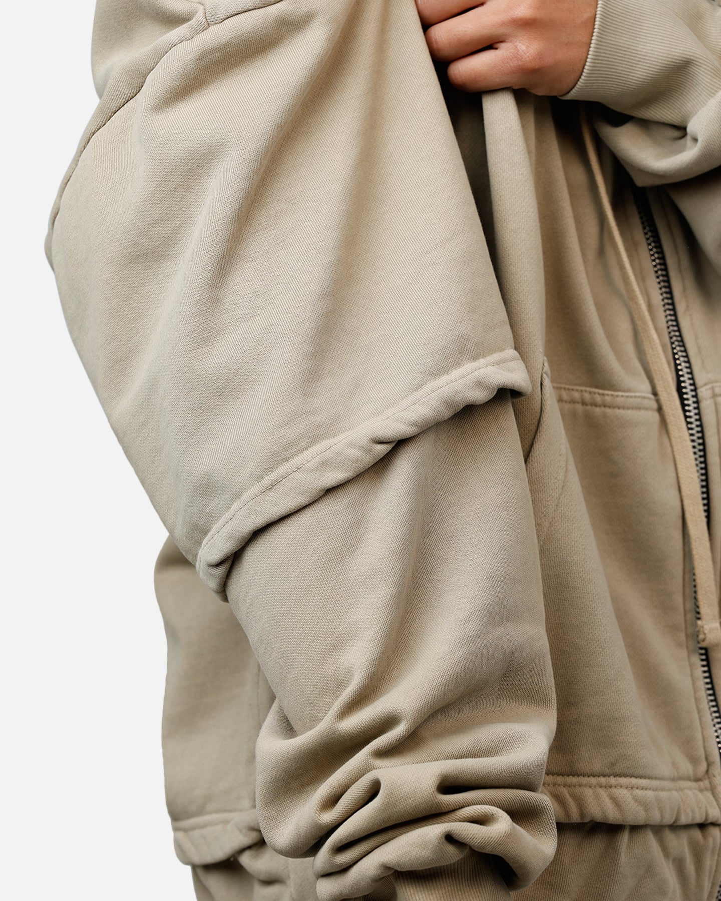 MNML Double Layer Zipper Sweater Washed Earth、mySite、zt4zffjzw