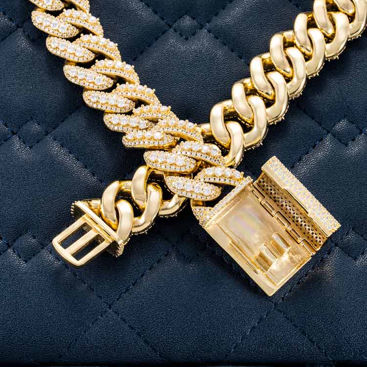 20MM Prong Moissanite Miami Cuban Link Chain 14K Gold、mySite、hinf8tx79