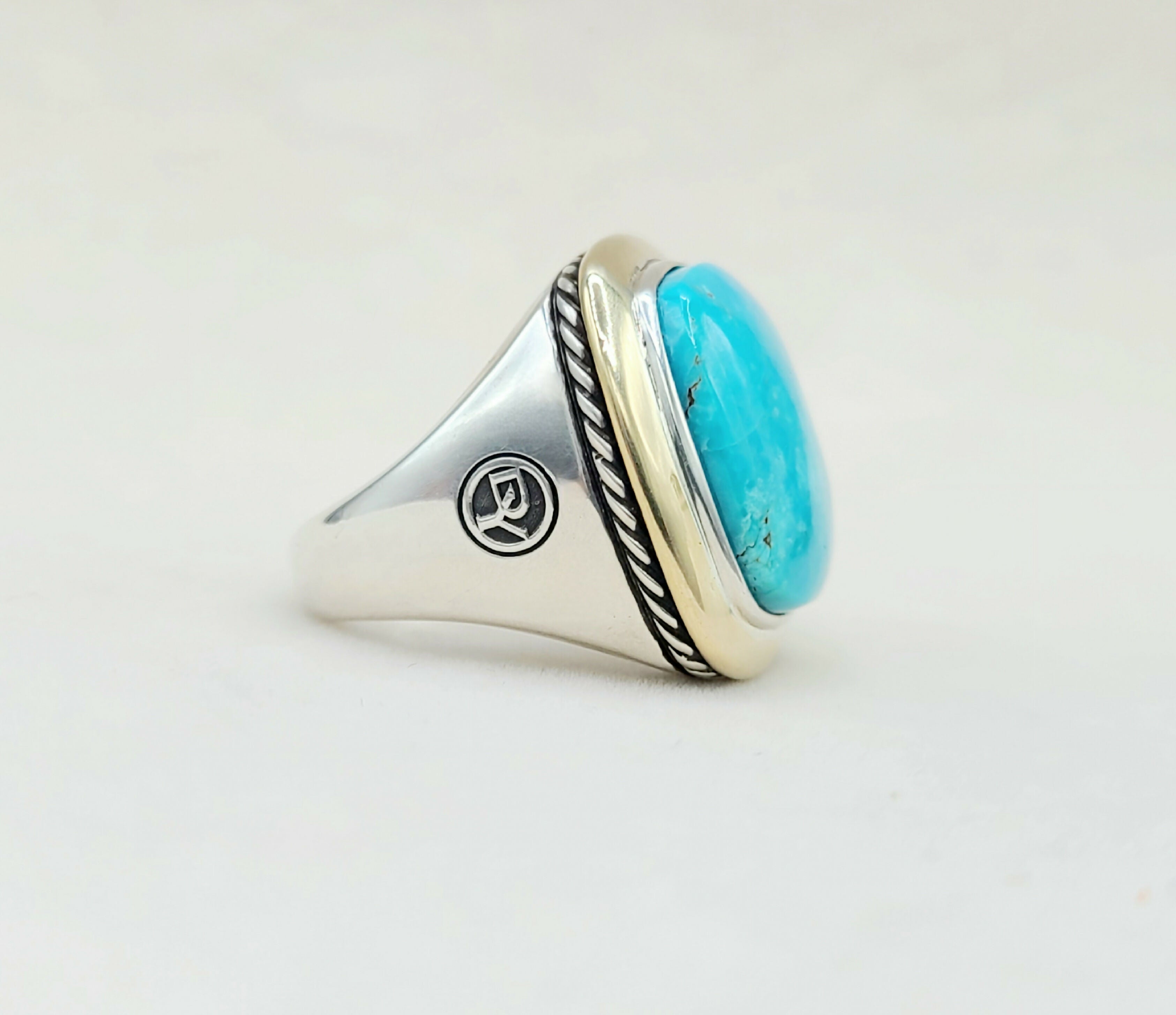 David Yurman Albion Statement Ring Turquoise & Gold、mySite、hinf8tx79