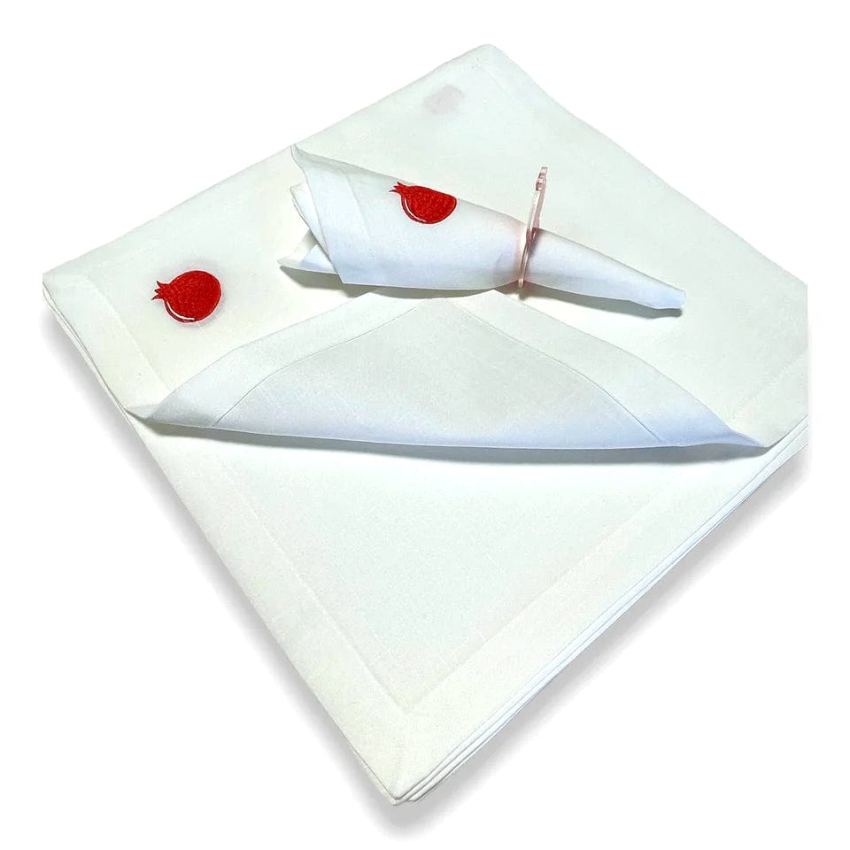 White Linen Pomegranate Napkins, Set of 6、mySite、topwebapps