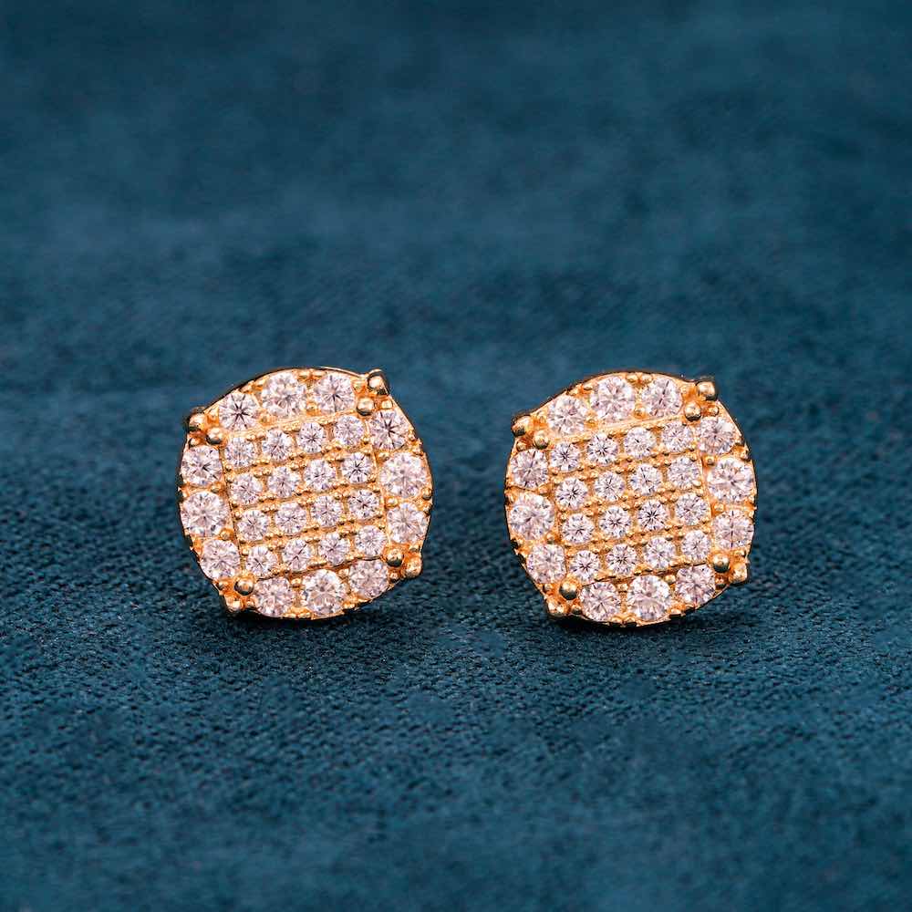 10MM 6-Row Moissanite Square Stud Earrings、mySite、hinf8tx79