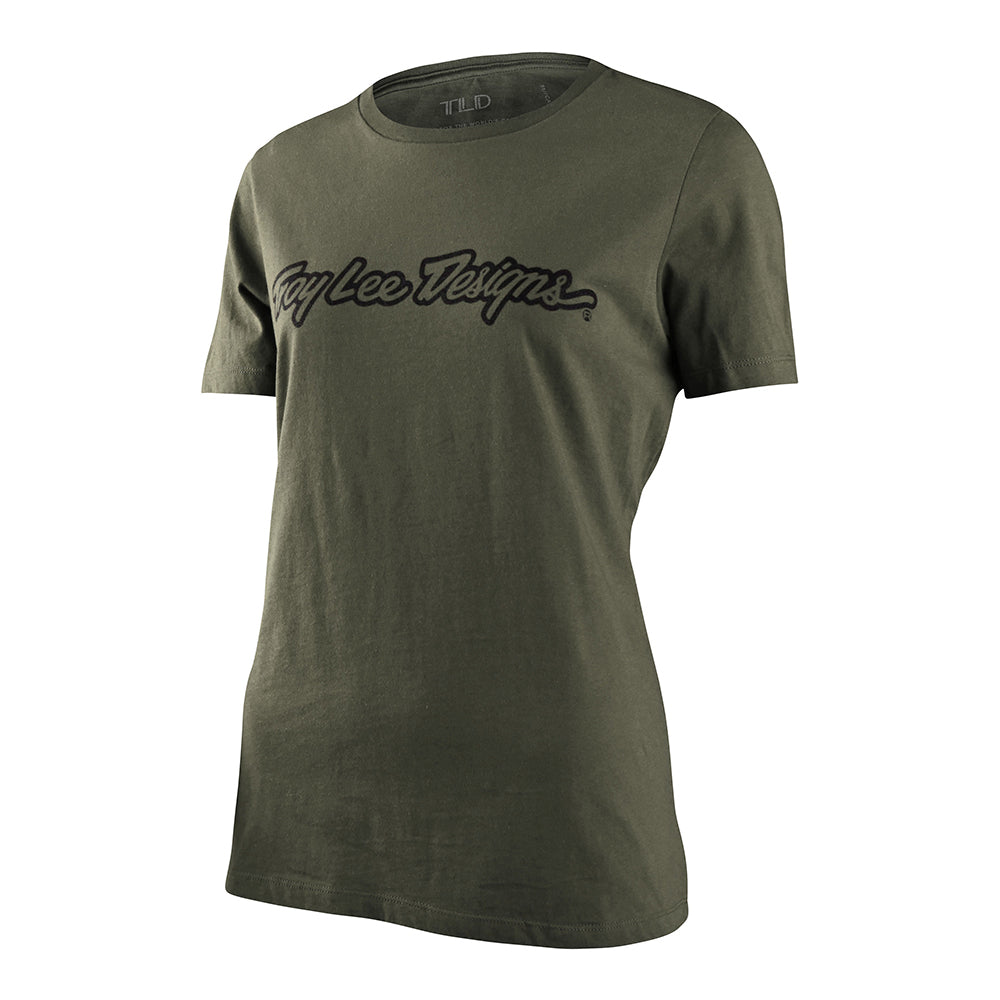 Wmns Short Sleeve Tee Signature Military Green、mySite、dreamappss