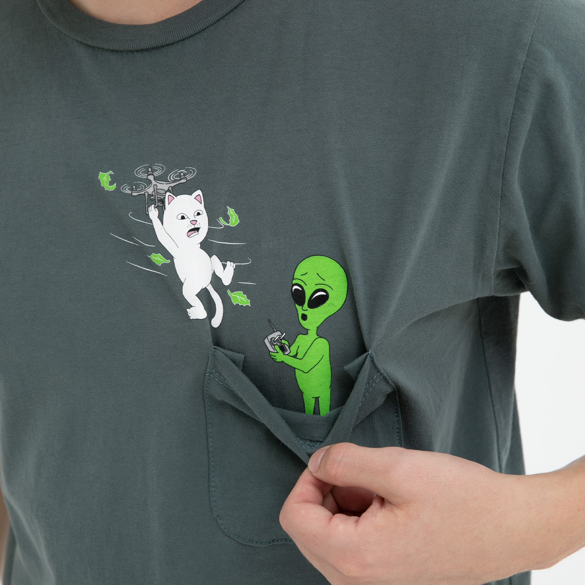  Bye Bye Pocket Tee (Charcoal)、mySite、merchandisen