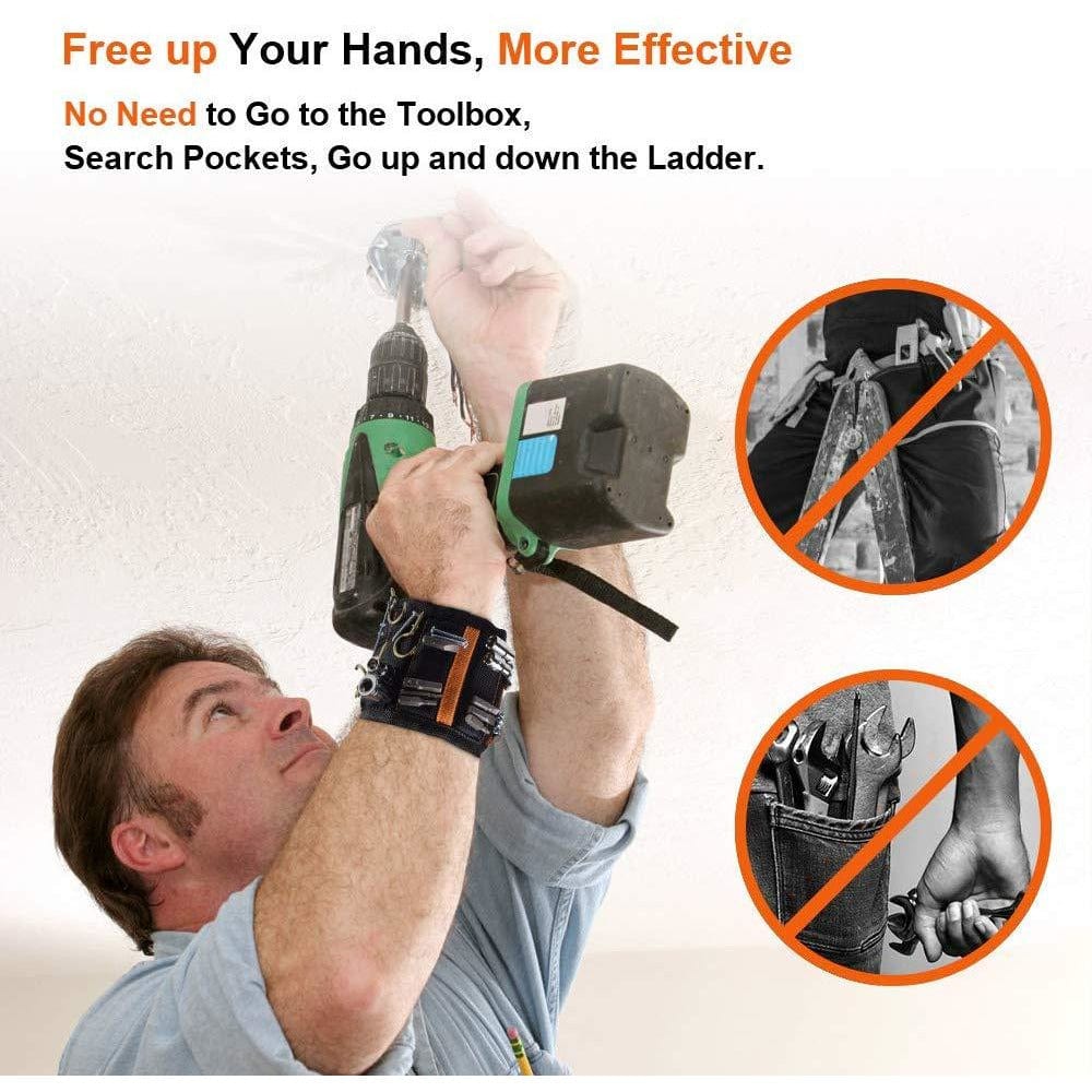 Super Strong Magnetic Wristband--BEST Gift for the Handy Man in the House, He'll LOVE You for this One!*、mySite、g9winljtr
