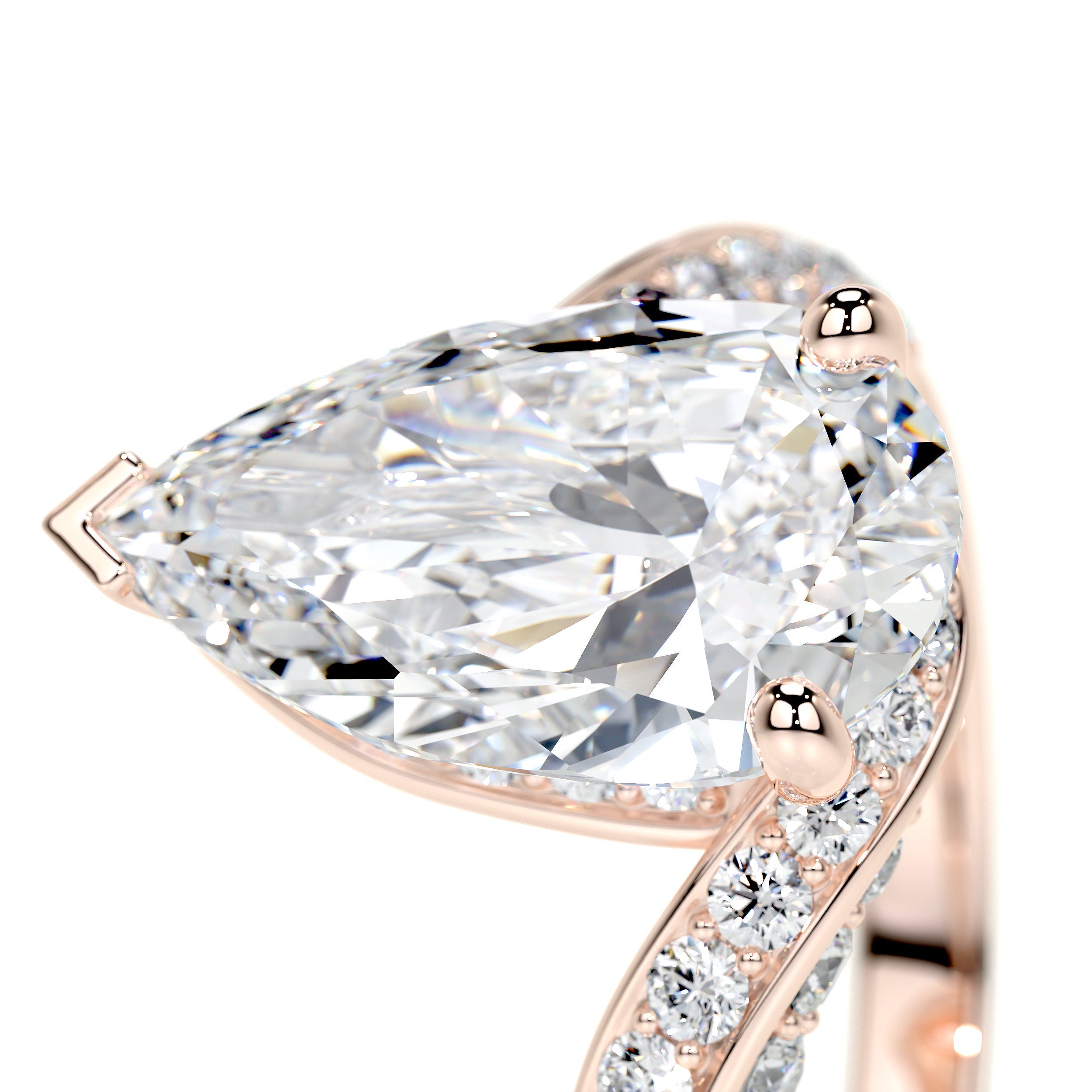 Sabrina Lab Grown Diamond Ring -14K Rose Gold、mySite、hinf8tx79
