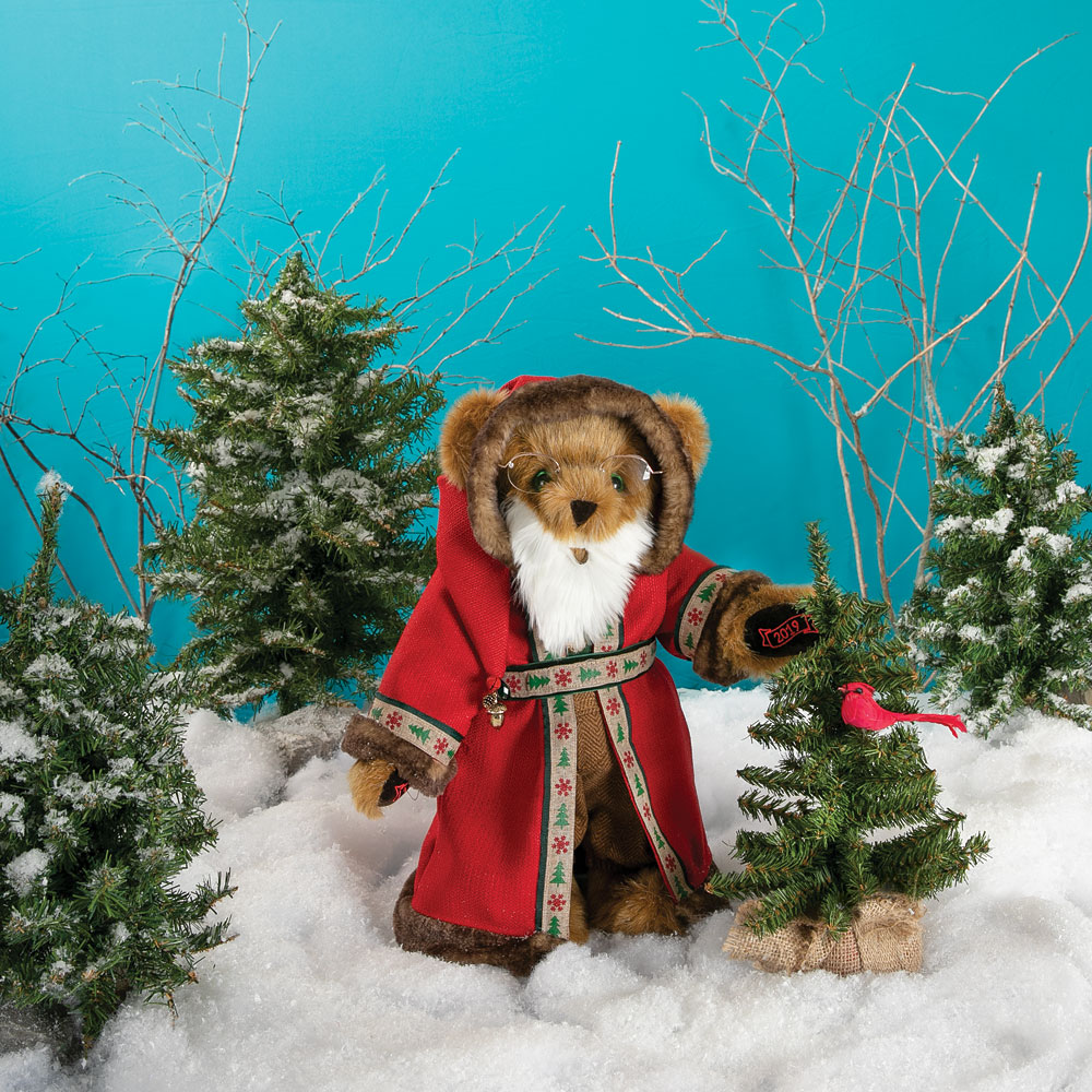 15 In. Limited Edition Woodland Santa Bear、mySite、g9winljtr