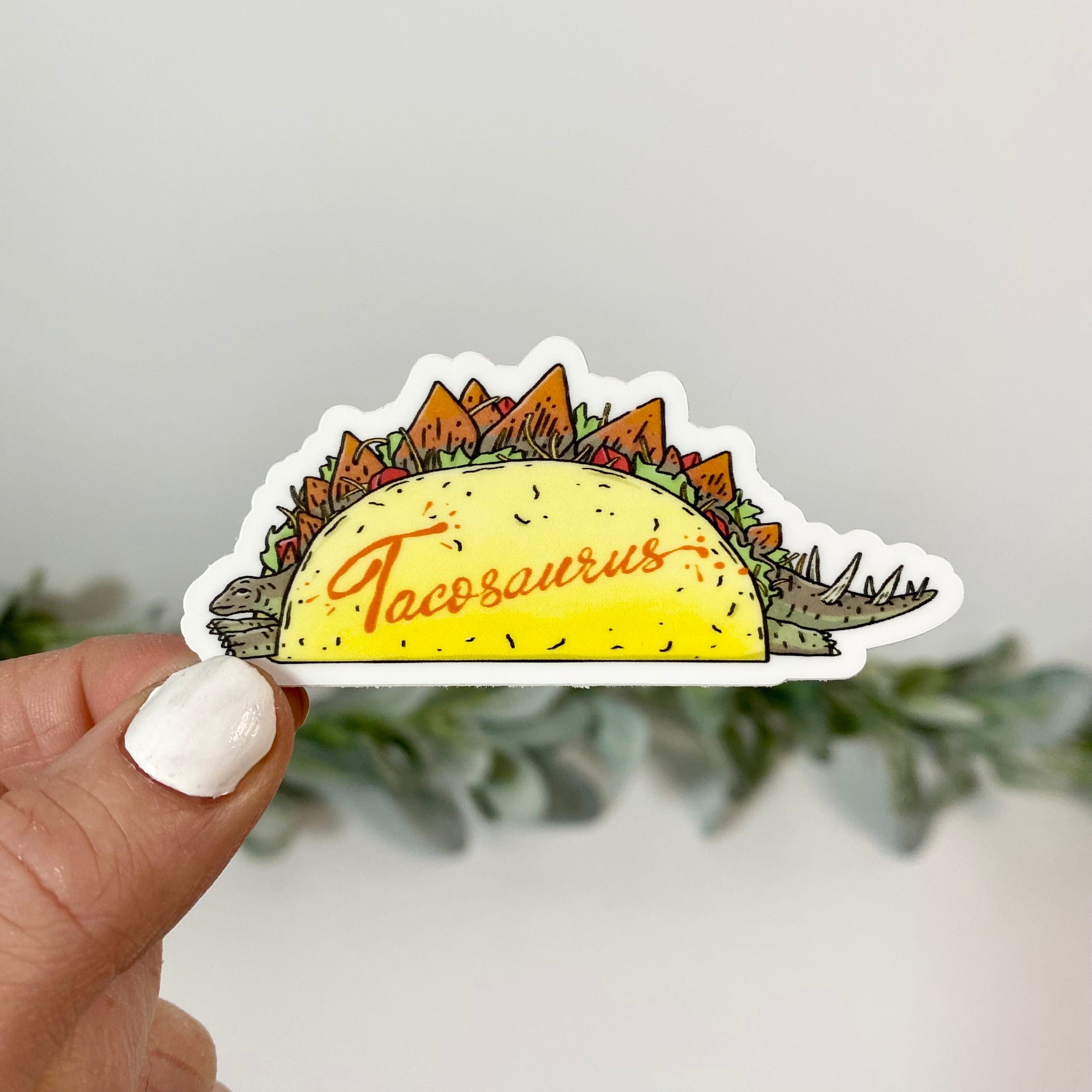  Taco-saurus Stegosaurus Dinosaur Sticker、mySite、ghnorth