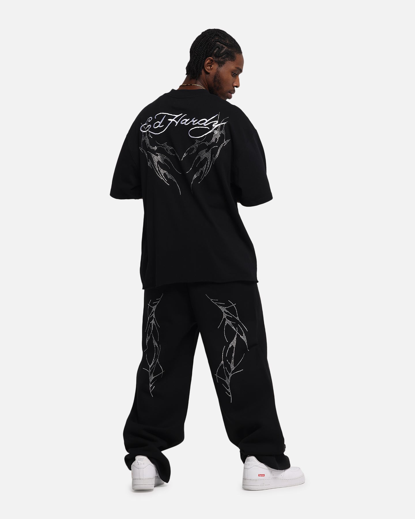 Ed Hardy Techno Rhinestone T-Shirt Black、mySite、zt4zffjzw