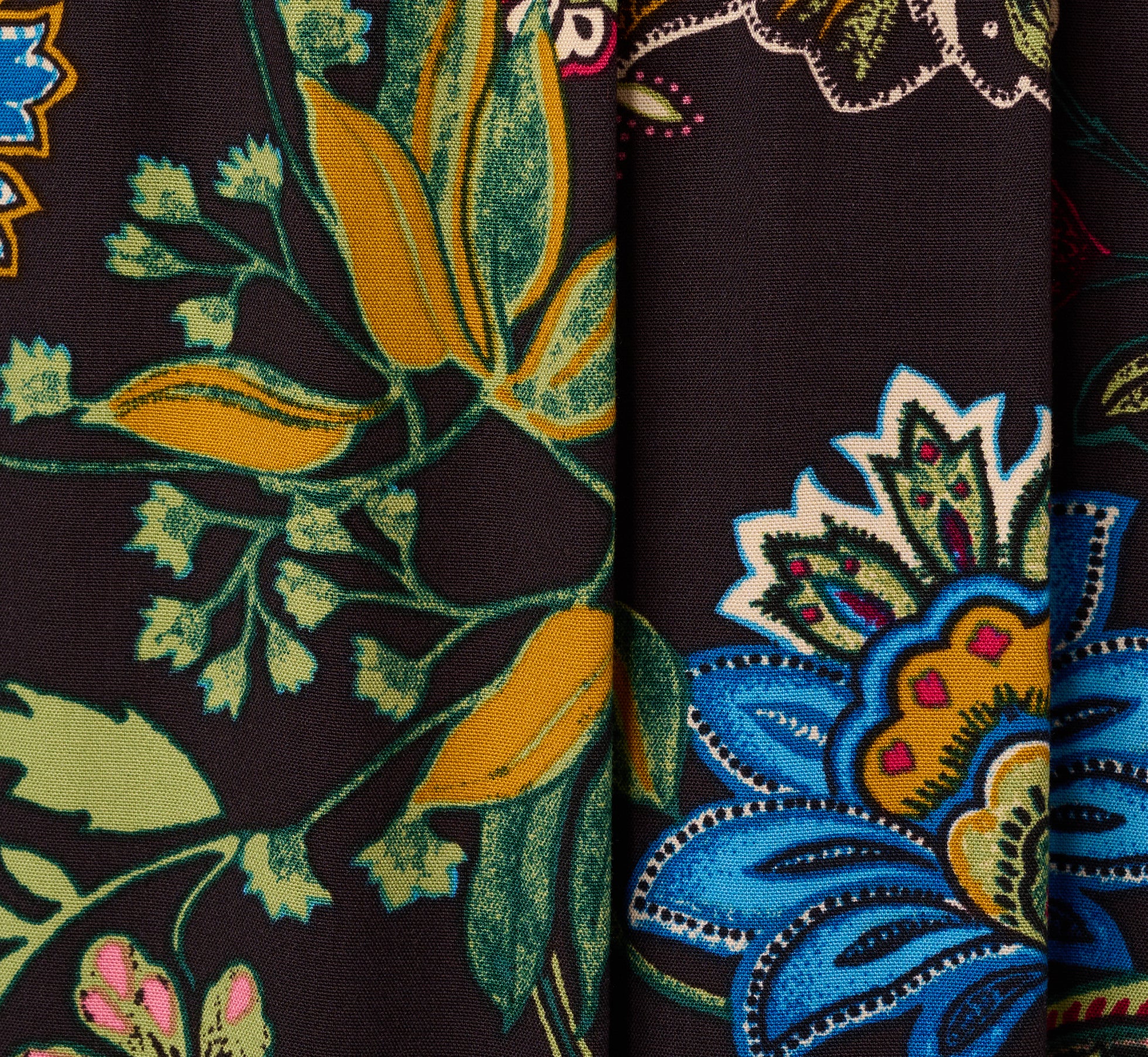 Puff Sleeve Floral Midi Flounce Dress In Black Multi、mySite、solidvoid