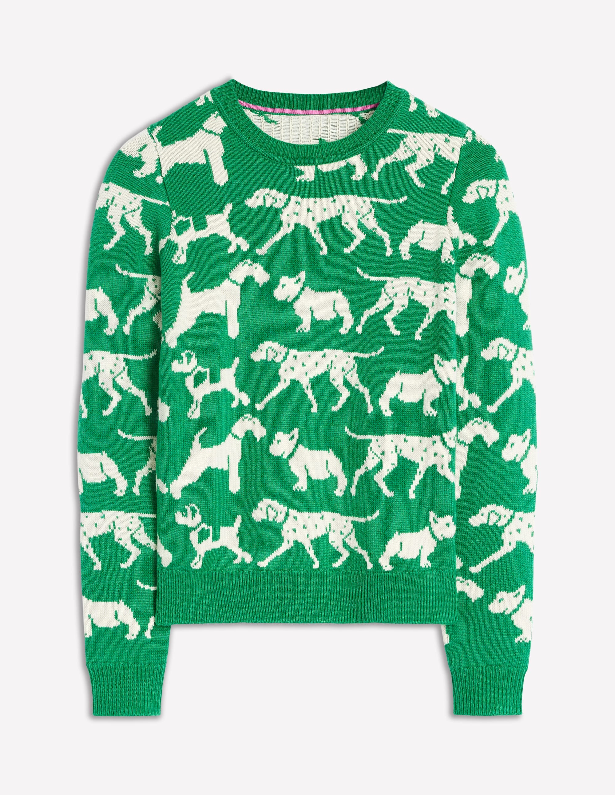  Heather Jacquard Sweater-Sapling Green, Dogs、mySite、ashleygrahame