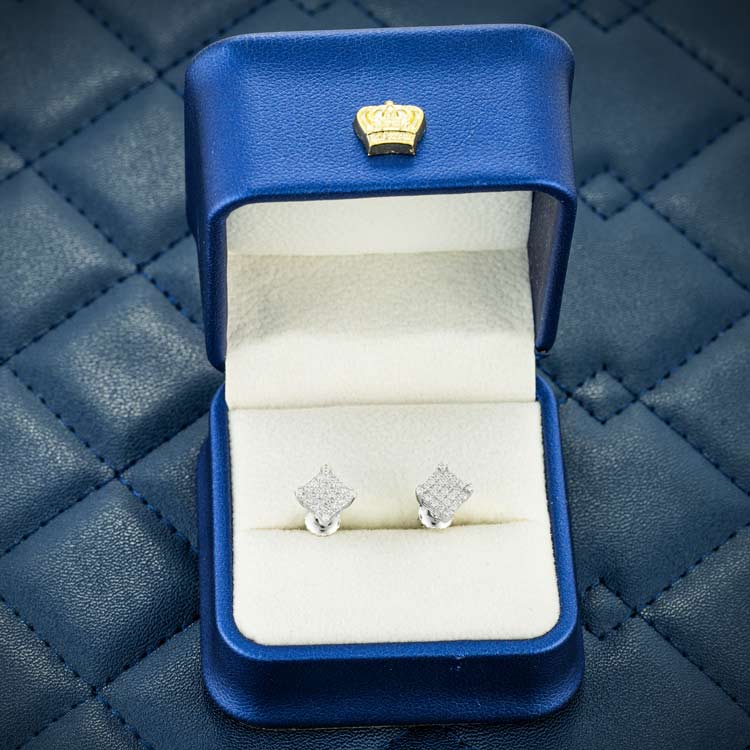 6MM Moissanite Square Cluster Earrings 14K Gold、mySite、hinf8tx79