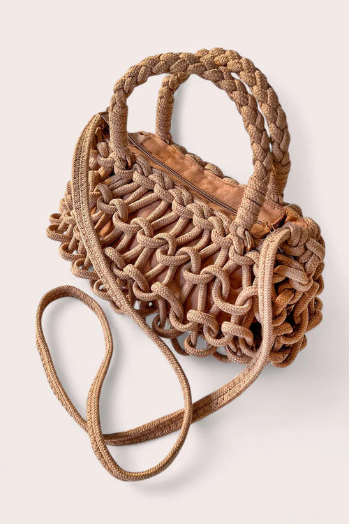 Debbie Katz Paris Crochet Bag, Tan、mySite、noshort