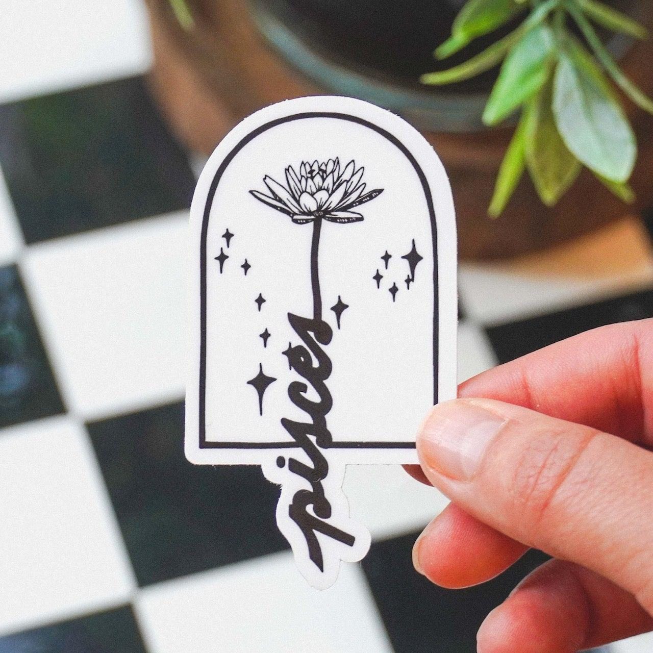  Pisces Water Lily Zodiac Sticker、mySite、ghnorth