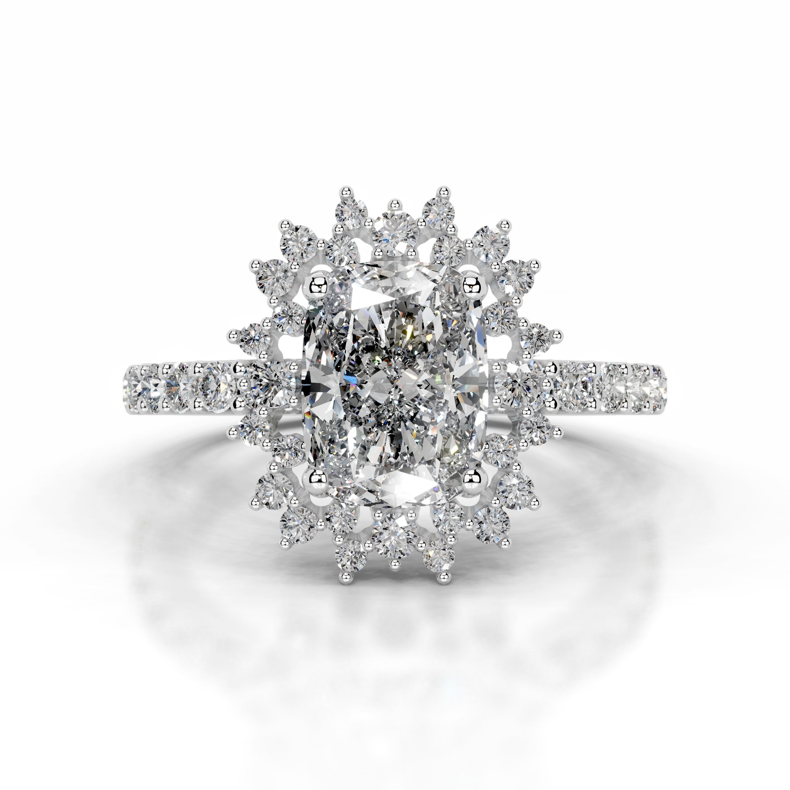 Bodil Diamond Engagement Ring - 18K White Gold、mySite、hinf8tx79