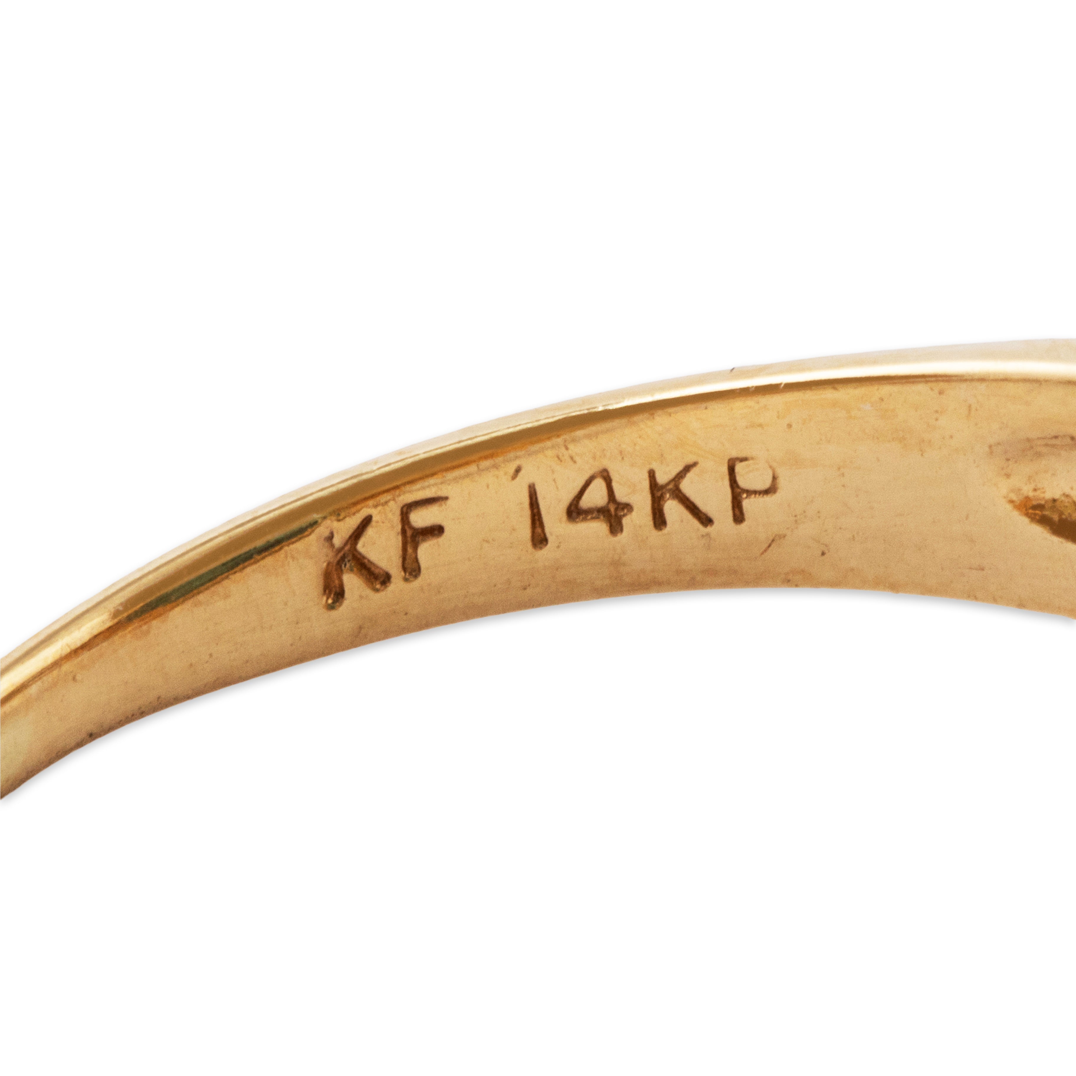 Vintage 14k Yellow Gold 4.4ct Emerald .21cttw Diamond Cocktail Ring 6.75、mySite、hinf8tx79