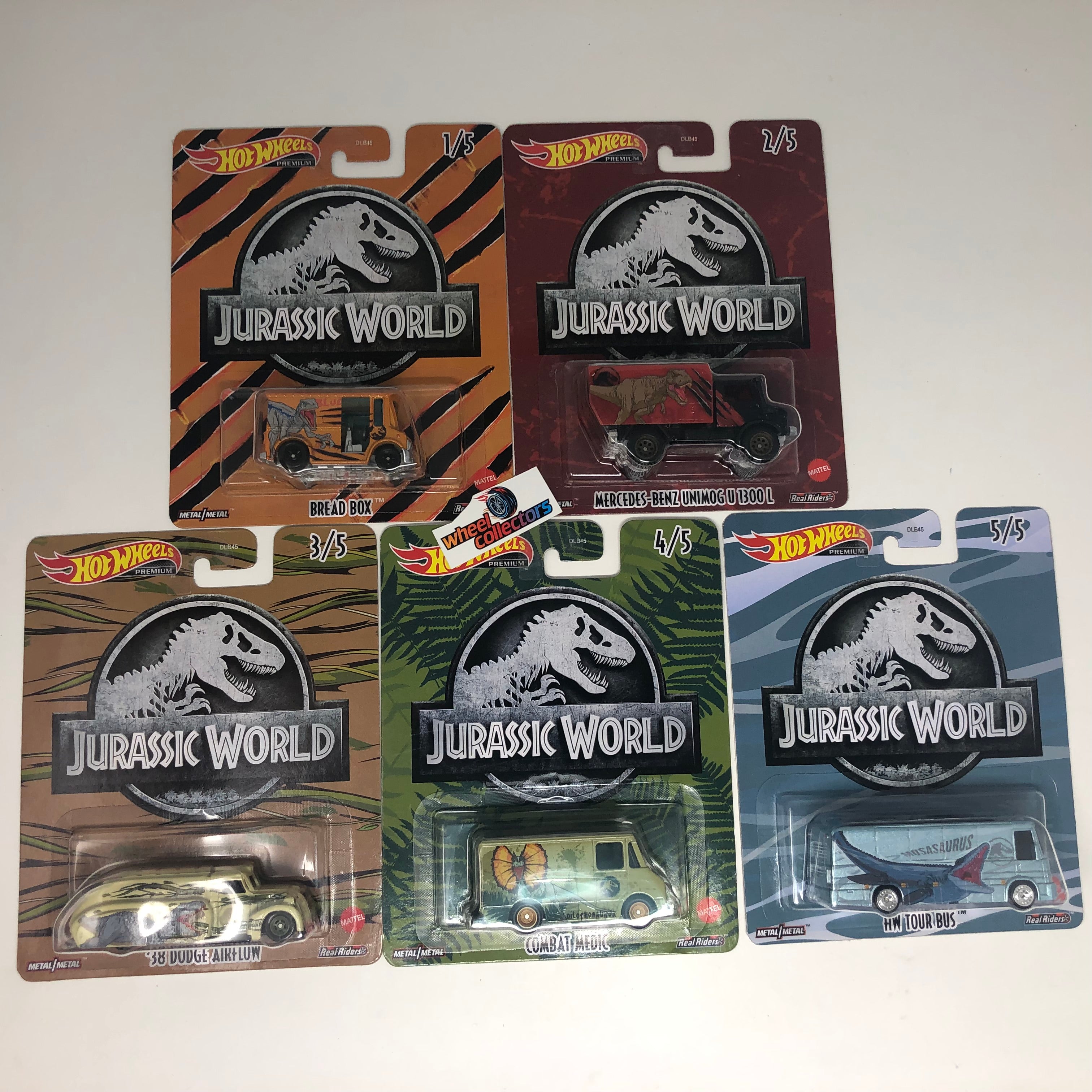5 Car Set * 2022 Hot Wheels Pop Culture Jurassic World Case Q、mySite、hgirdovlk