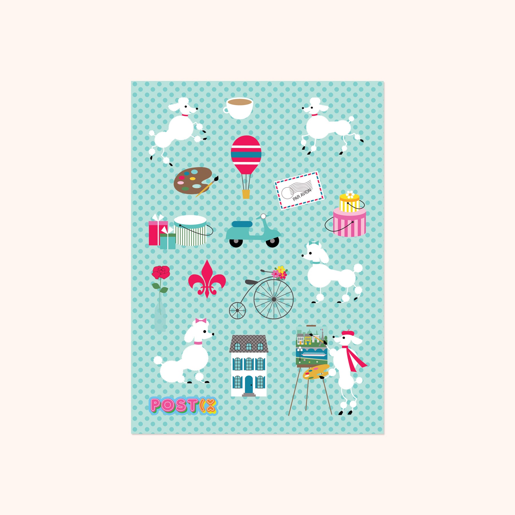  Pampered Poodles Transparent Sticker Sheet、mySite、ghnorth