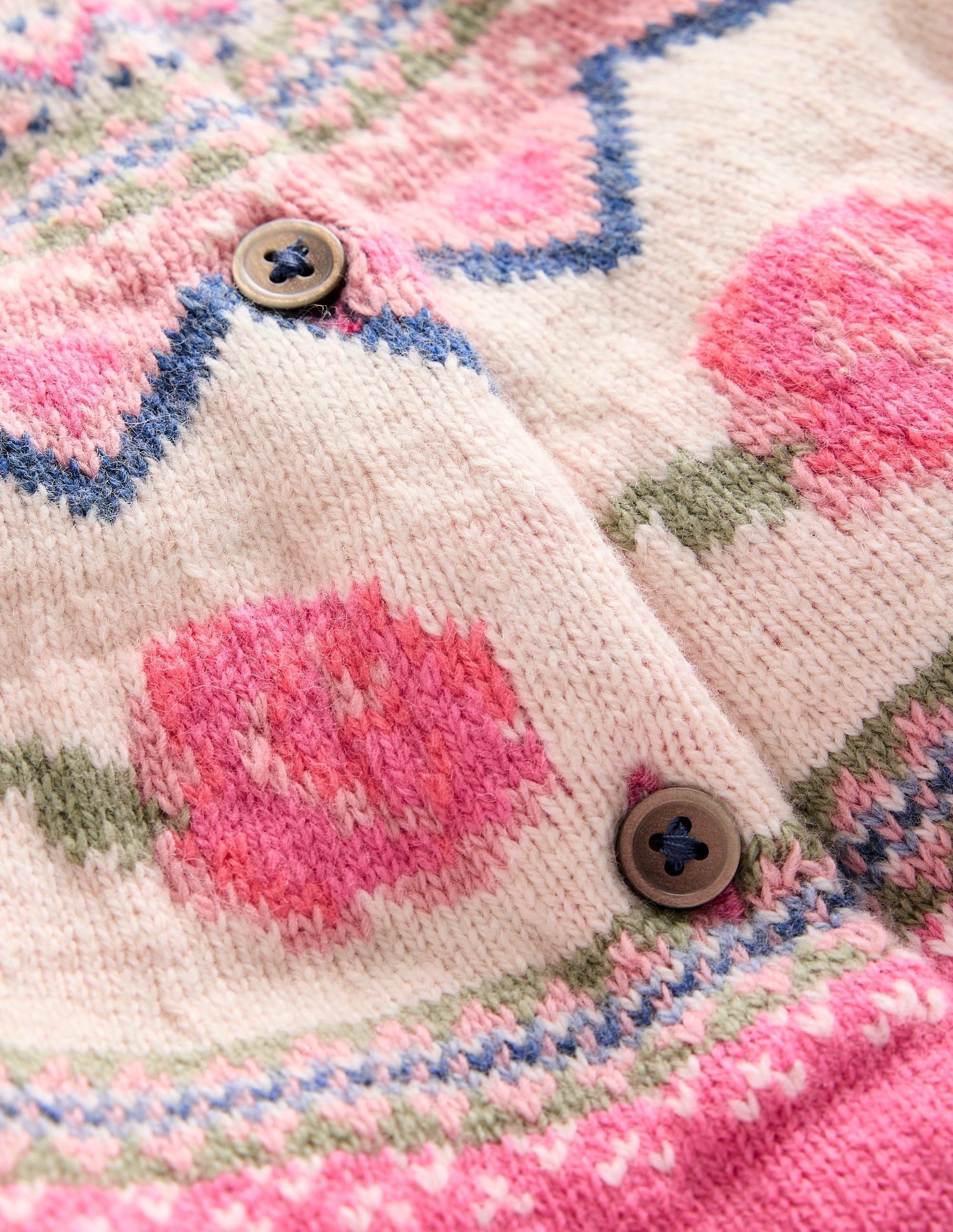  Edie Fair Isle Cardigan-Jam Marl Roses、mySite、ashleygrahame