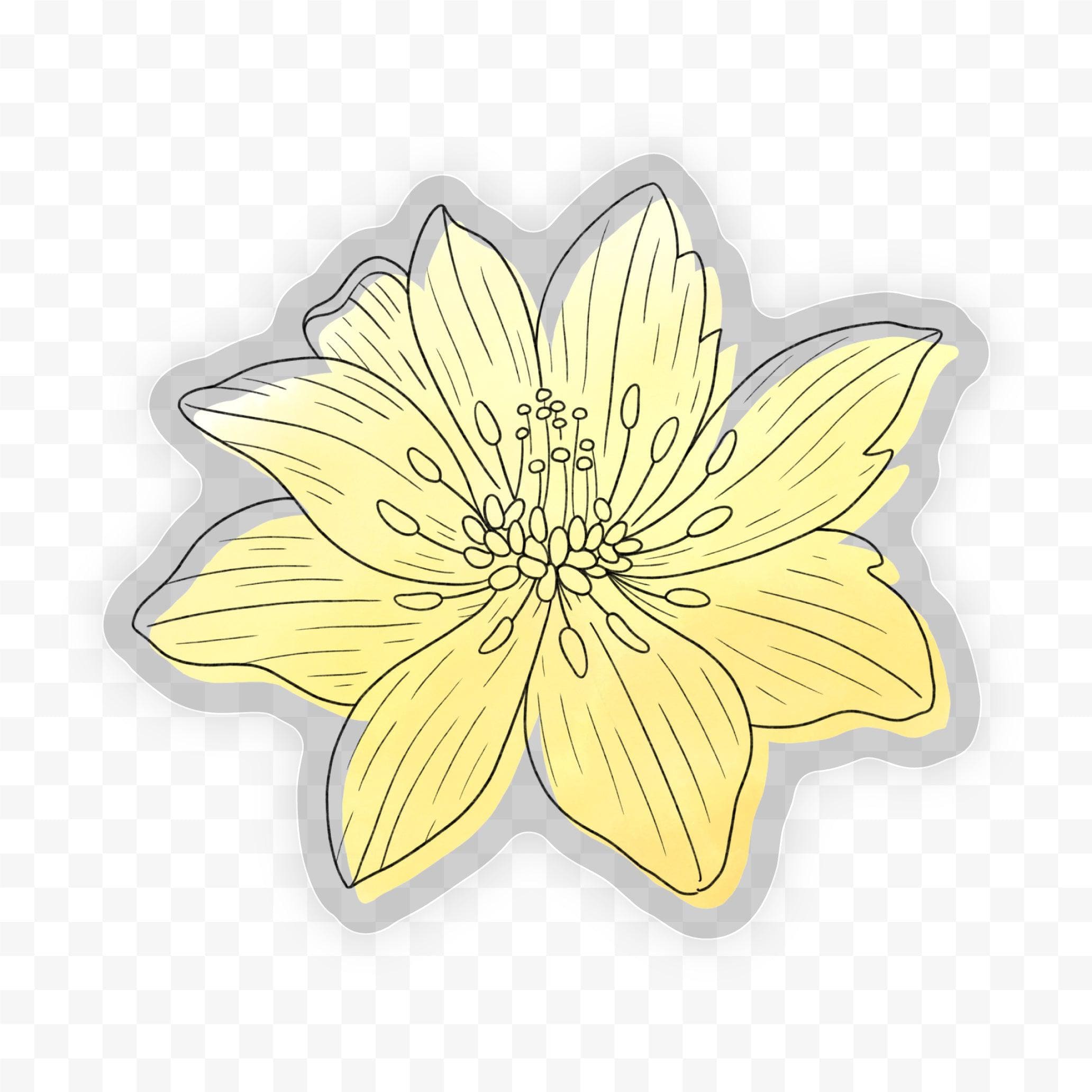  Yellowbird Magnolia Watercolor - Clear Sticker、mySite、ghnorth