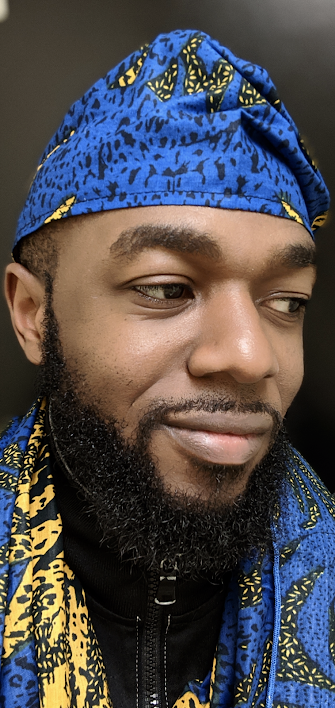 Blue Gold Sun burst African Print hat-DPH4071、mySite、solidvoid