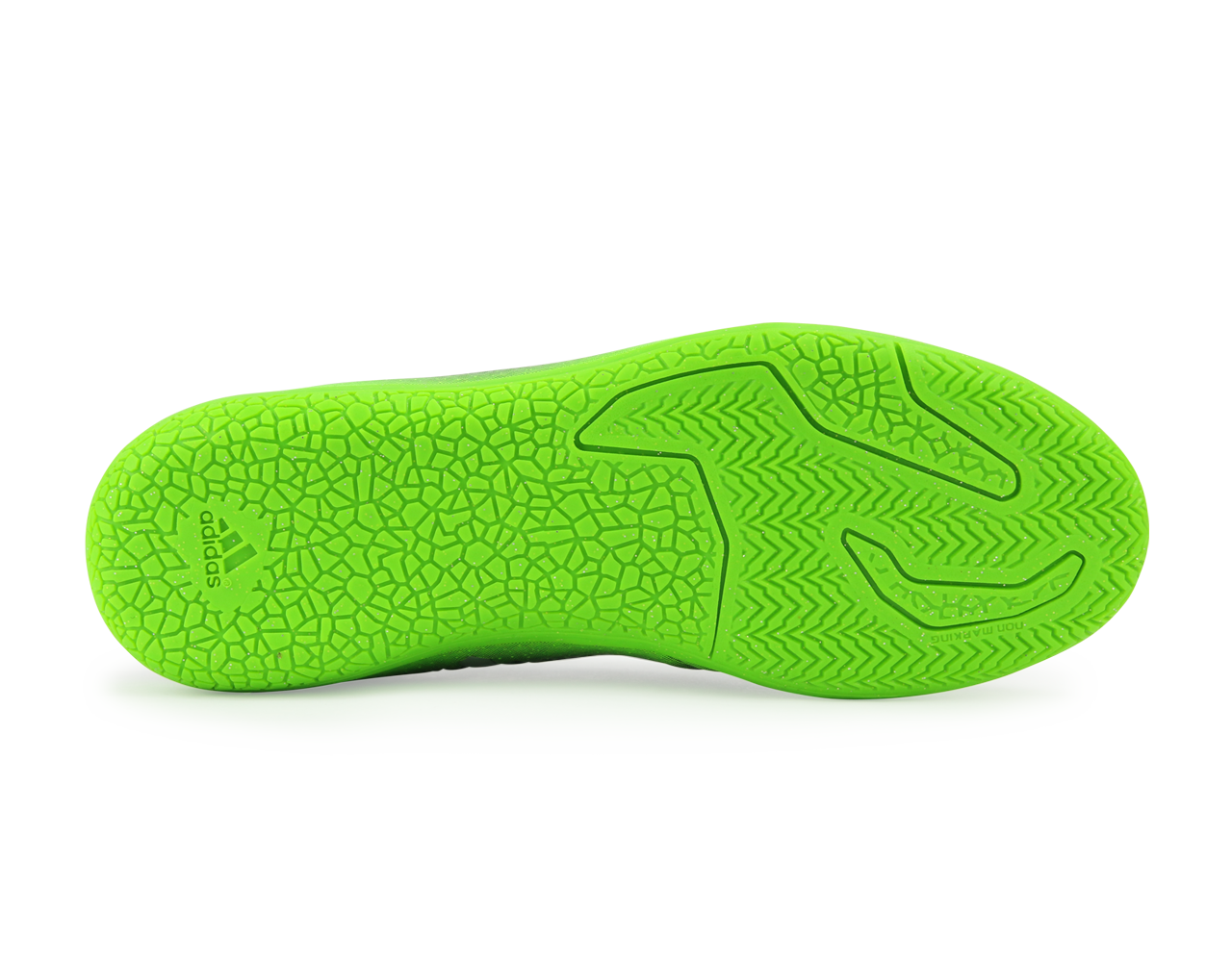 adidas Kids Messi 16.3 Indoor Soccer Shoes Dark Grey/Silver Metalic/Solar Green、mySite、noshort