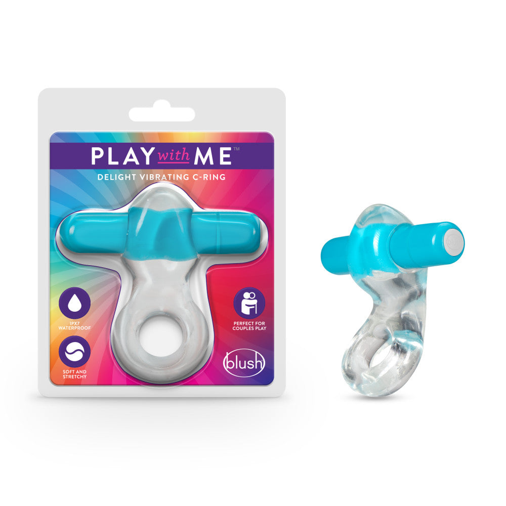 Play With Me By Blush® | Delight: Blue Vibrating Penis Ring、mySite、bottomscart