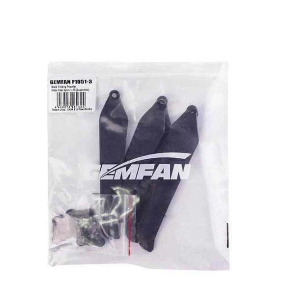  Gemfan F1051 Folding 3-Blade Propeller (Set of 2) - Black、mySite、merchandisen