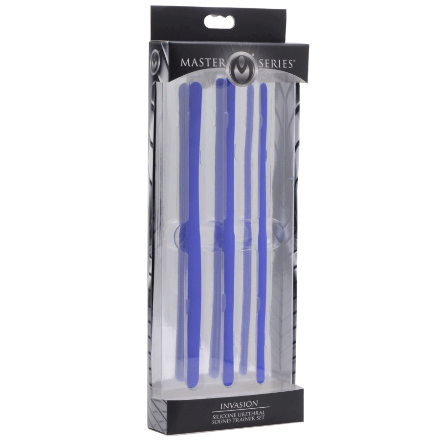 8 Inch Invasion Blue Silicone Urethral Sound Trainer Set for Men、mySite、bottomscart