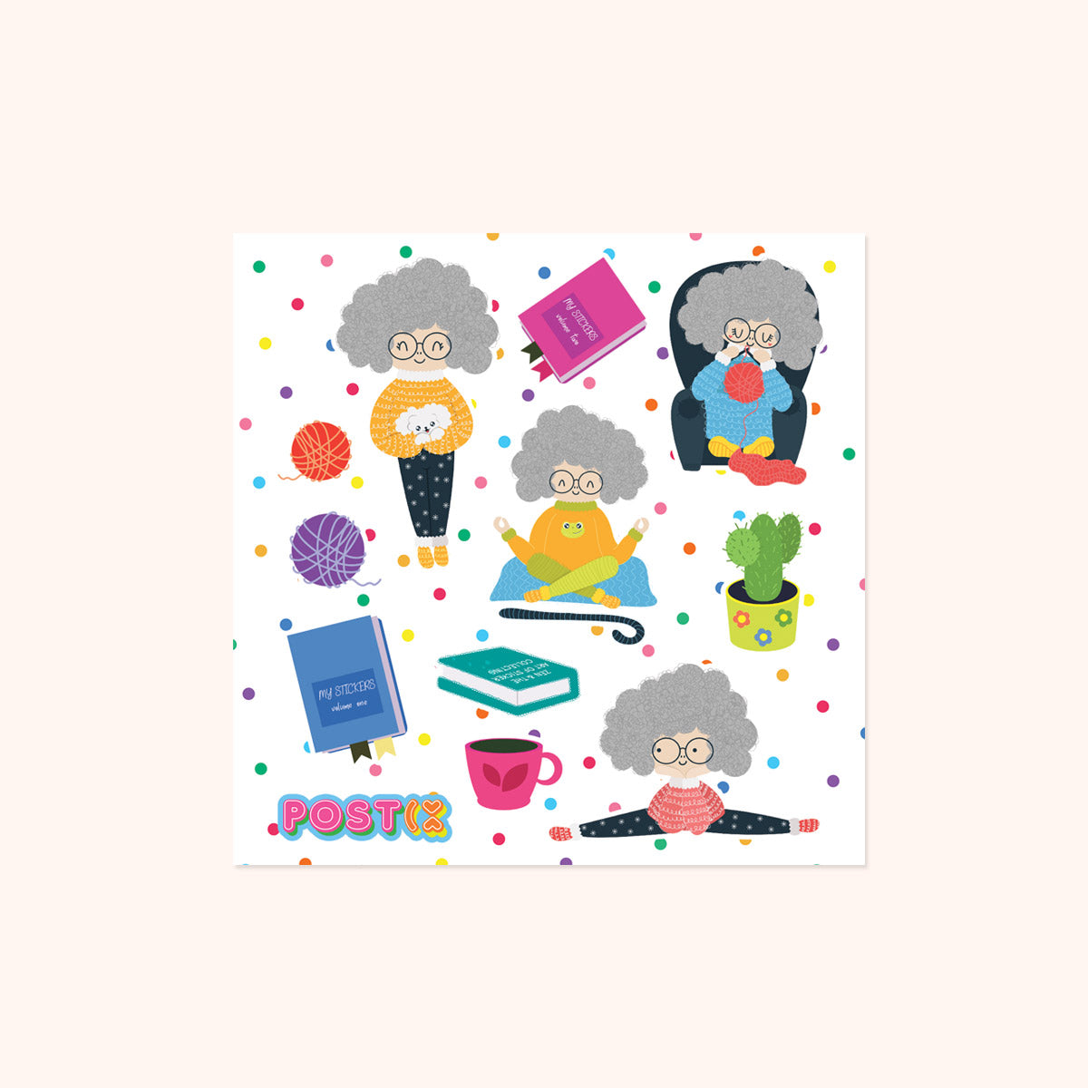  Marvellous Marilyn's Me Time Square Sticker Sheet、mySite、ghnorth