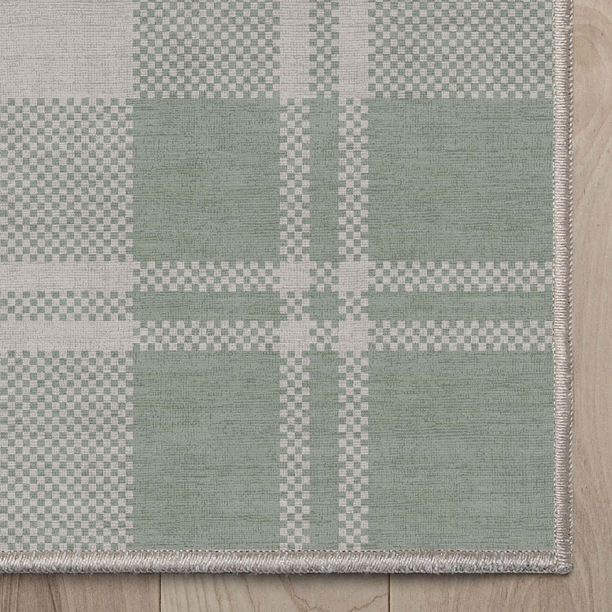 Plaid Modern Geometric Boxes Flat-Weave Rug、mySite、gigharbornorthrealestate