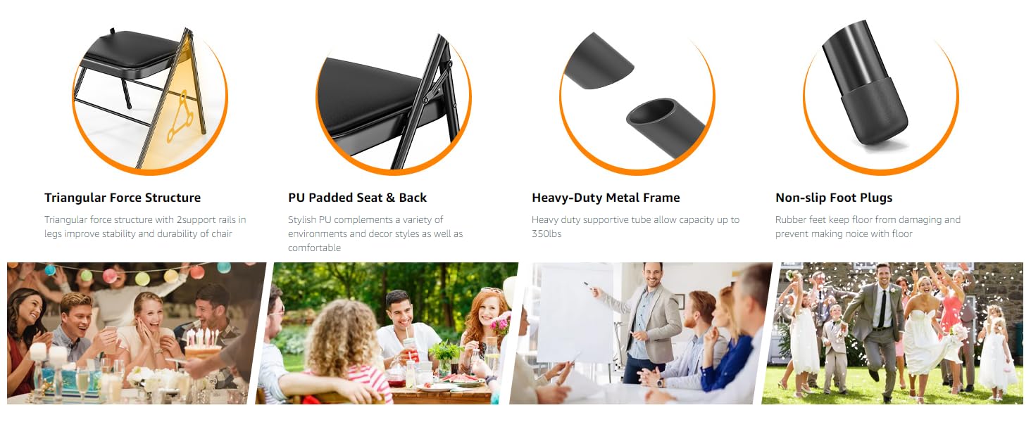 Indoor Outdoor Portable Folding Chairs