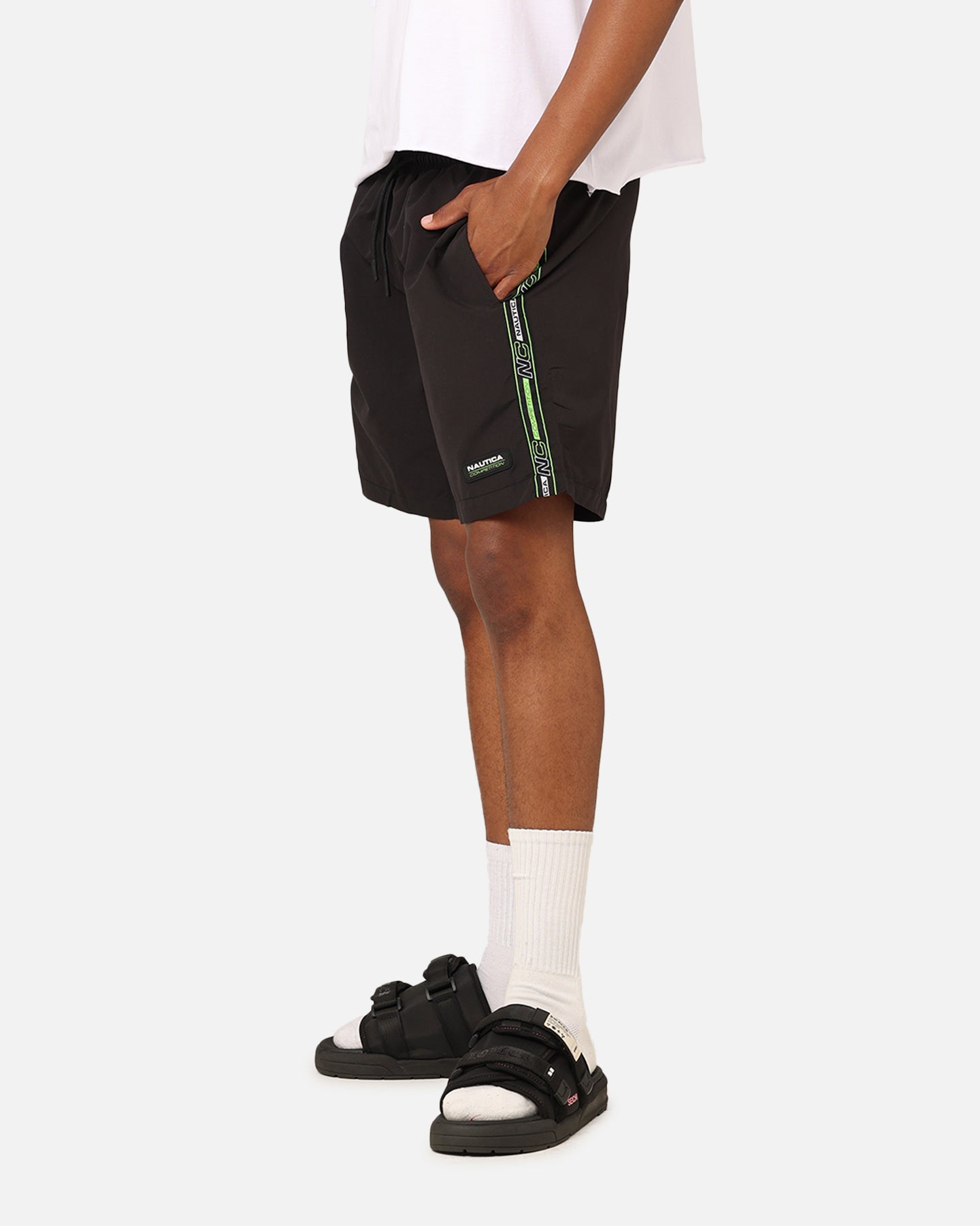 Nautica Button 6 Swim Shorts Black、mySite、zt4zffjzw