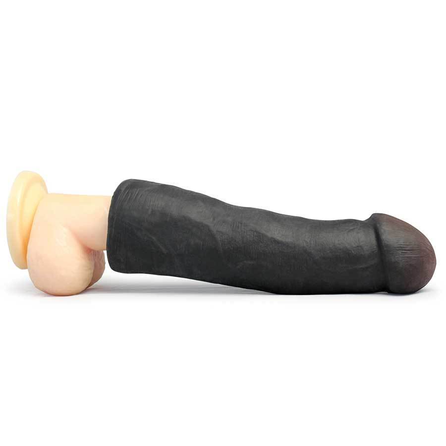 LeBrawn 8.5 Inch XL Realistic Black Cock Penis Extension Sleeve、mySite、bottomscart