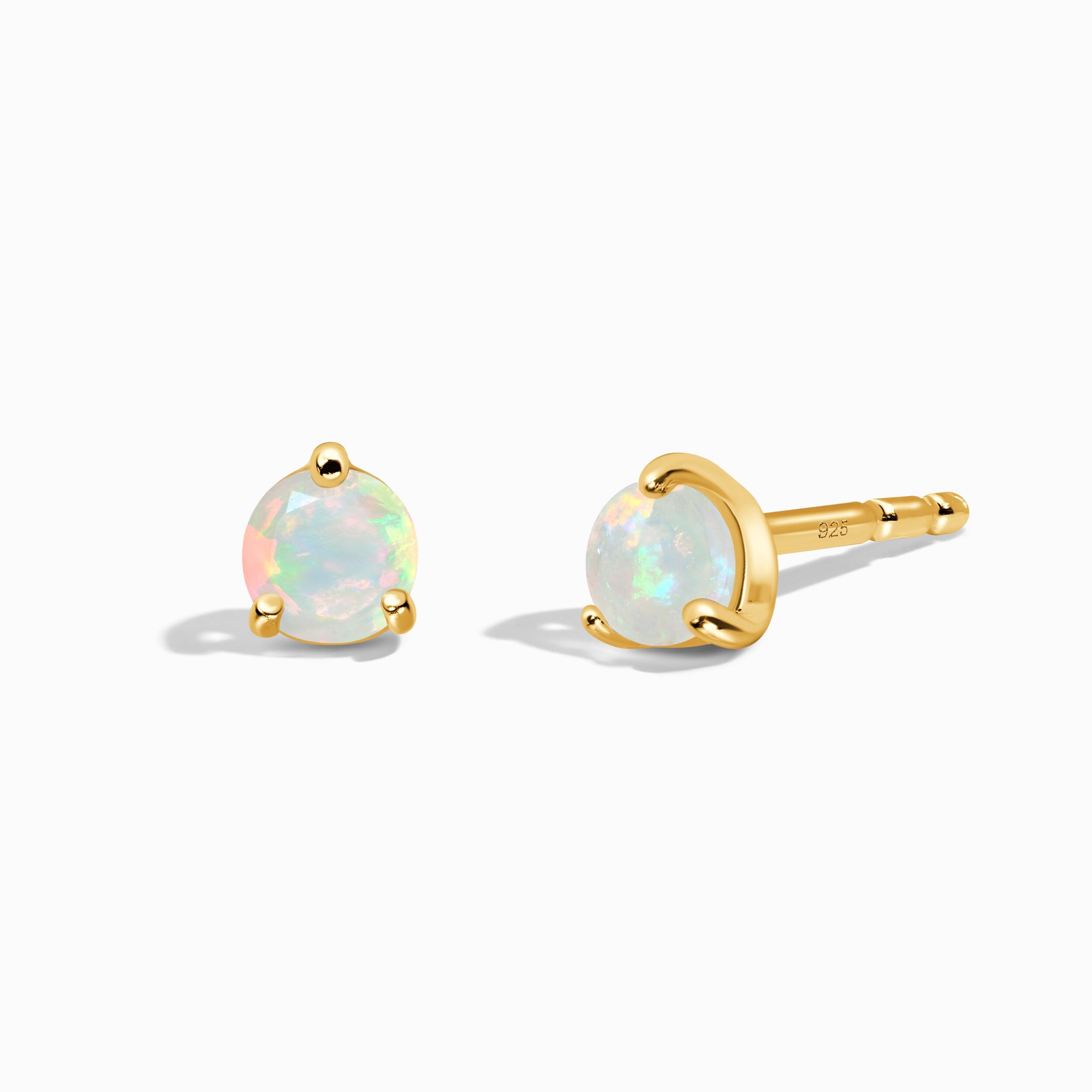 Opal Round Studs - October Birthstone、mySite、hinf8tx79