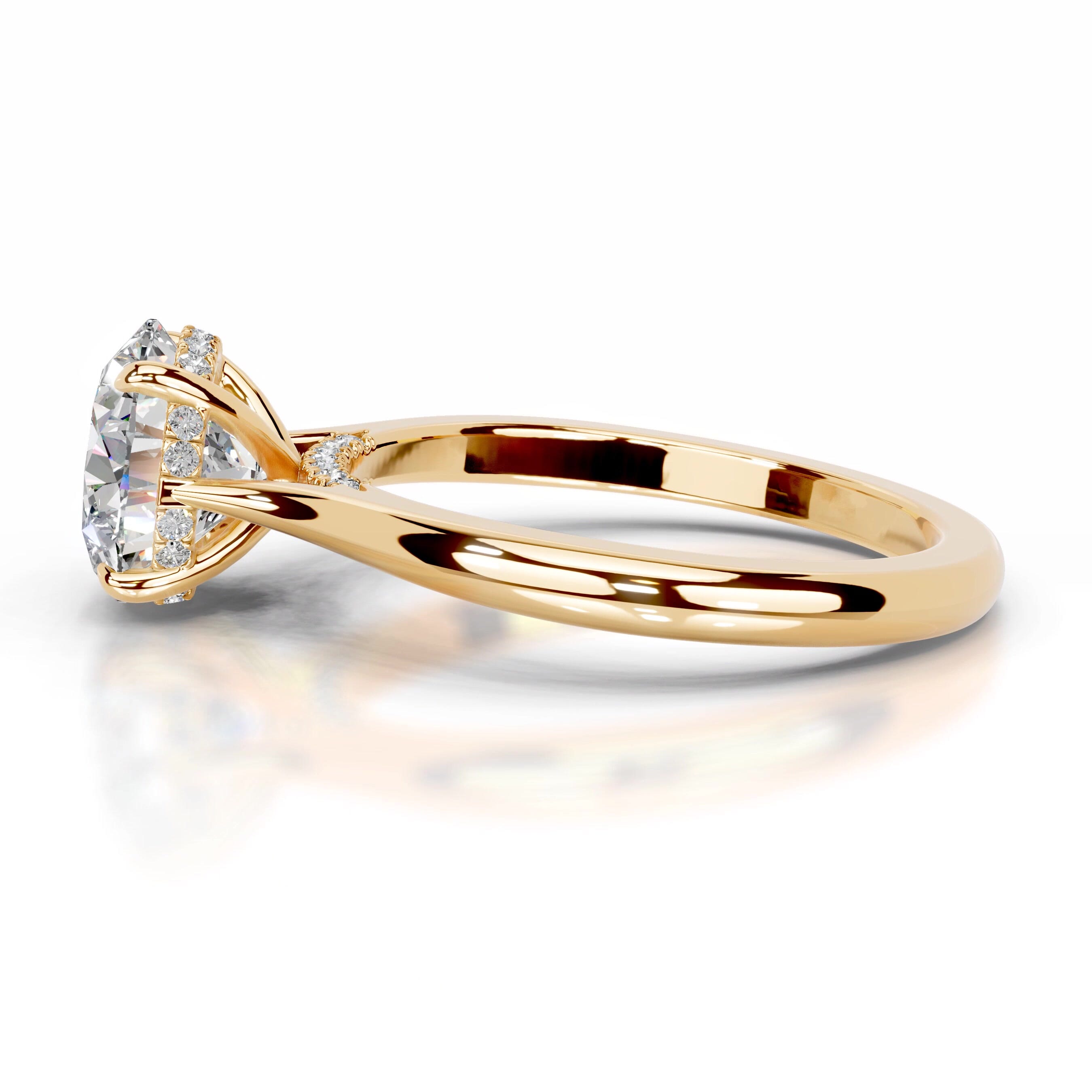 Kiara Moissanite & Diamond Ring - 18K Yellow Gold、mySite、hinf8tx79