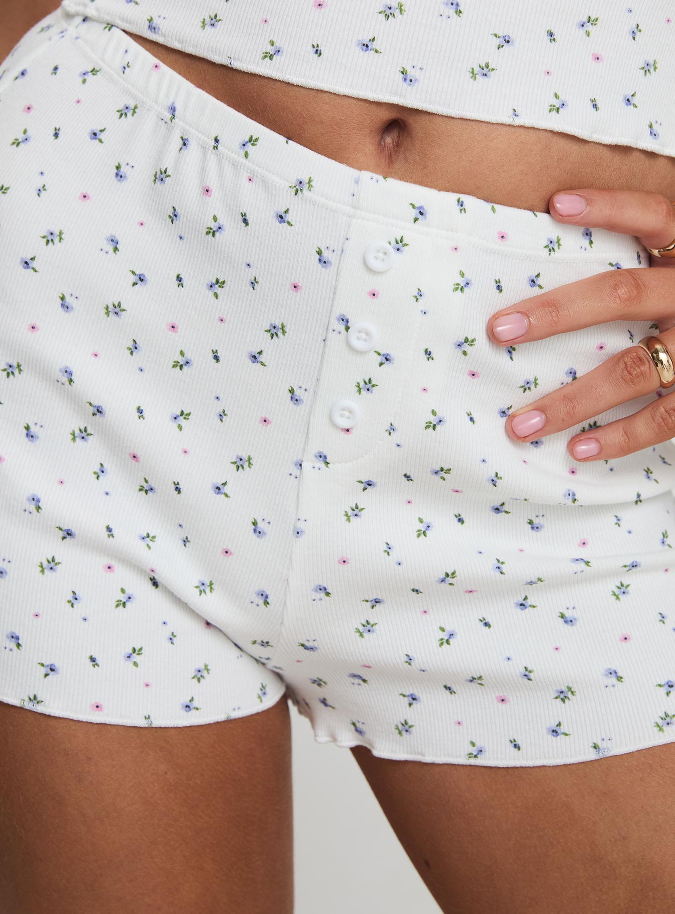 Take On Me Rib Short Floral、mySite、solidvoid