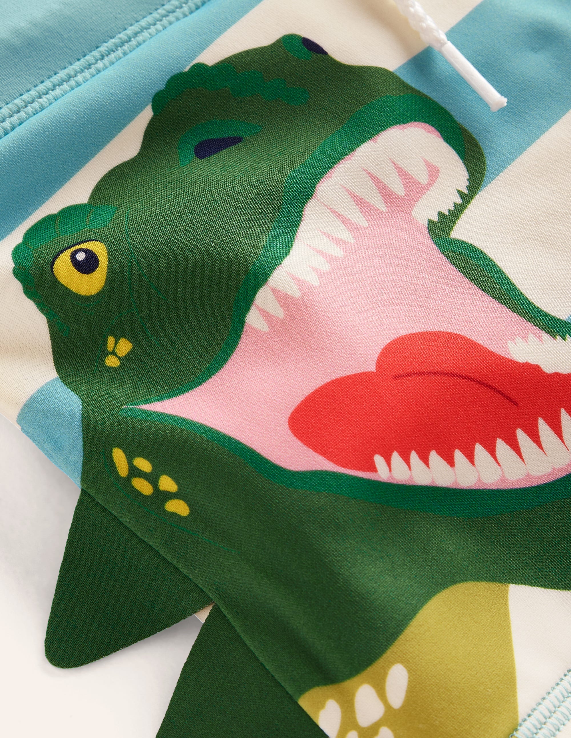  Swim Trunks B1815-Aqua Sea/ Ivory Stripe Dino、mySite、ashleygrahame