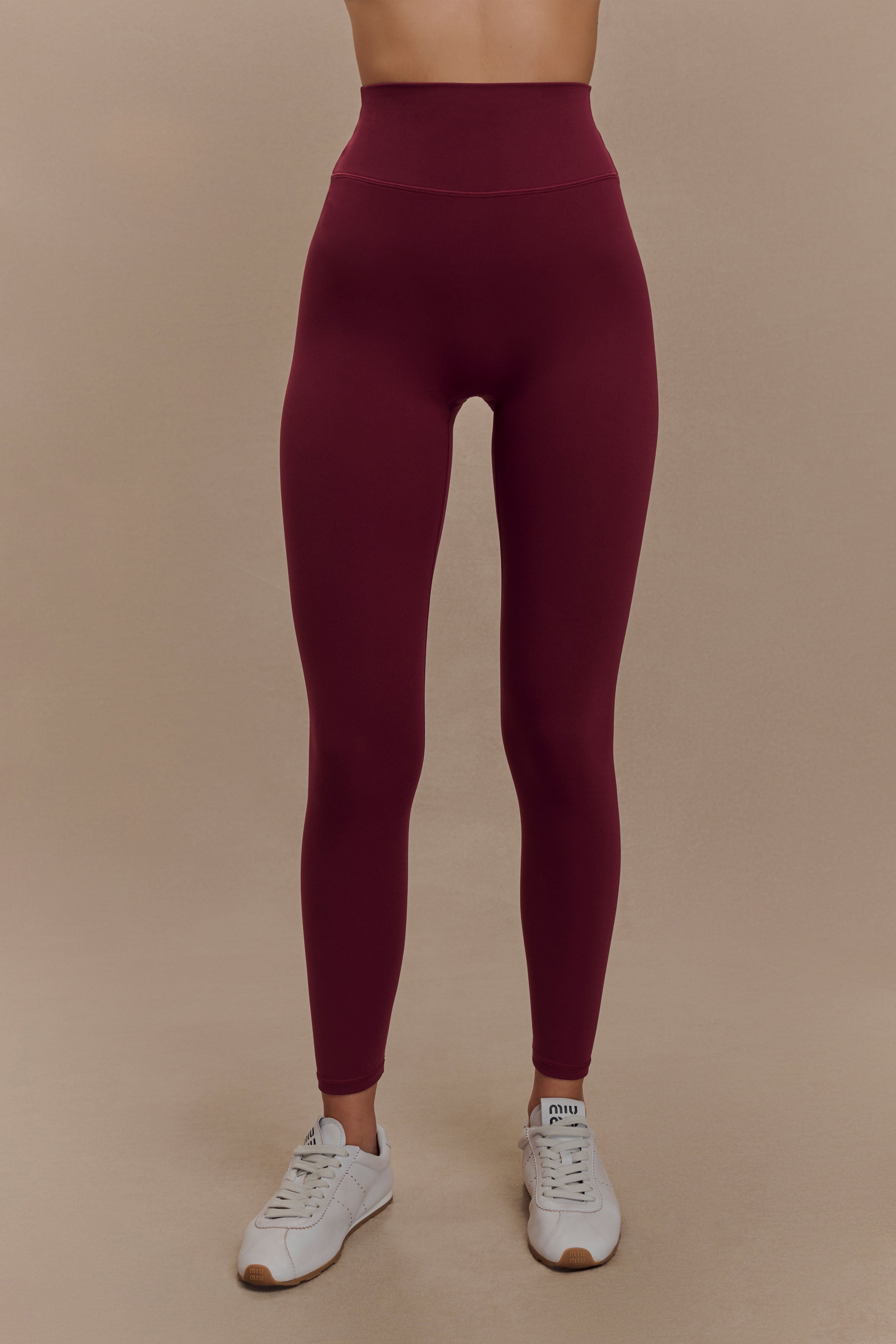 Callie Active Leggings - Burgundy、mySite、solidvoid