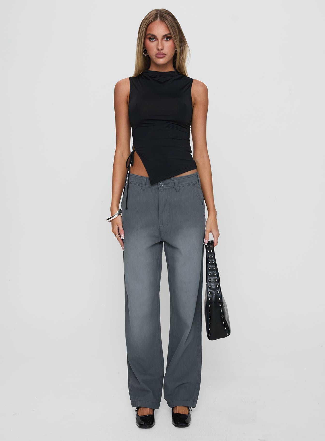 Solarah Tie Side Top Black、mySite、solidvoid