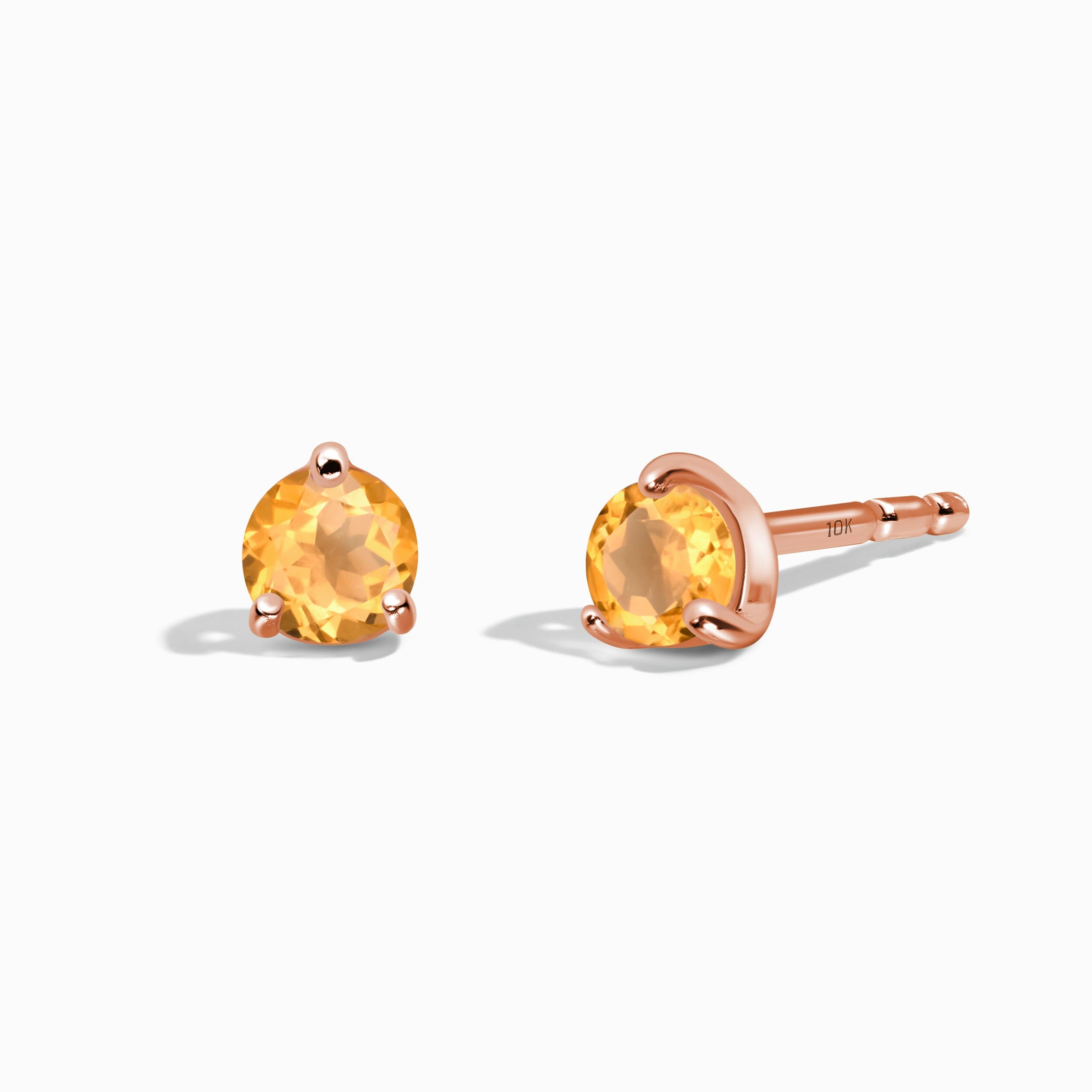 Citrine Round Studs - November Birthstone、mySite、hinf8tx79
